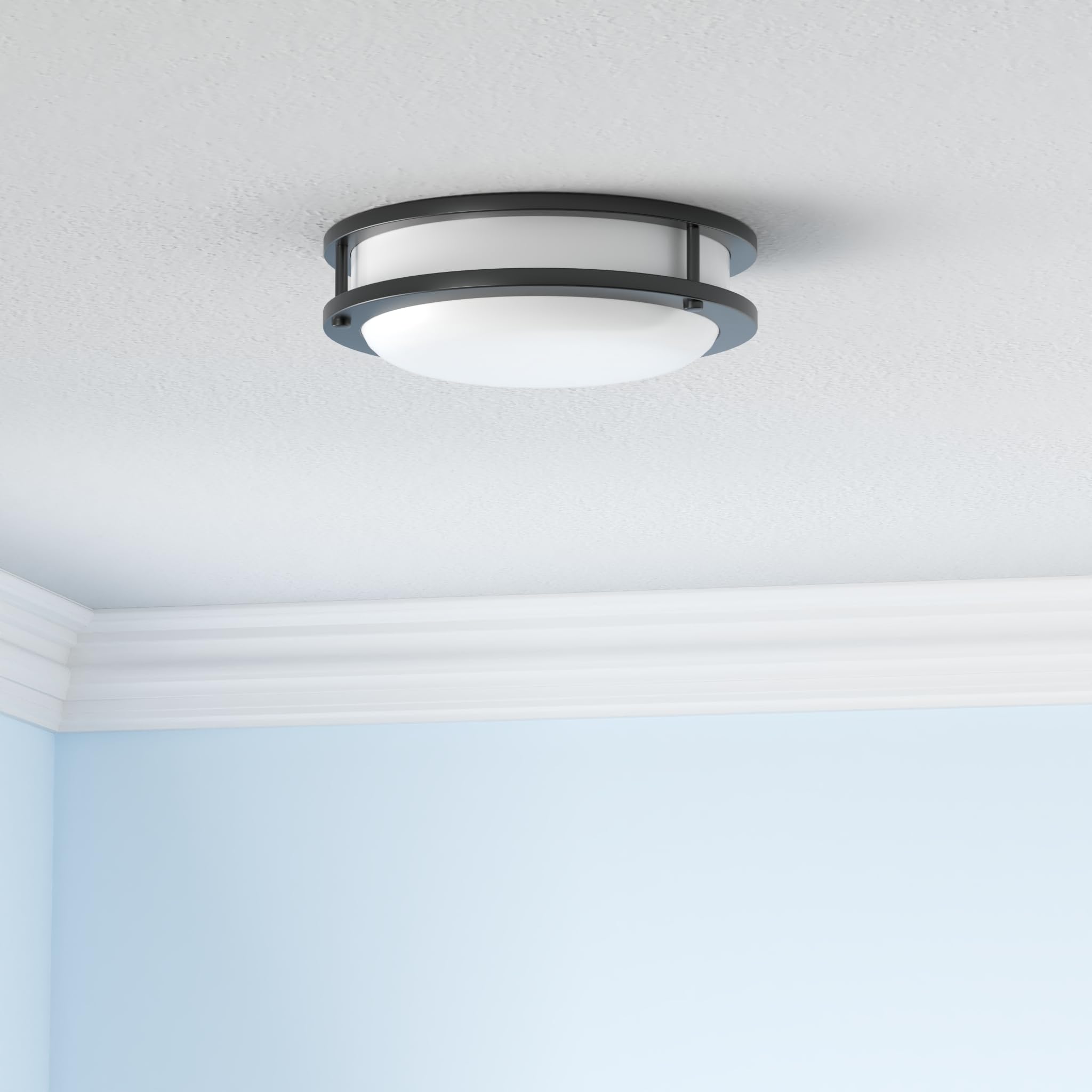 13 Inch Flush Mount Led Ceiling Light Fixture, 2700K/3000K/3500K/4000K/5000K Adjustable Ceiling Lights, Oil Rubbed Bronze Saturn