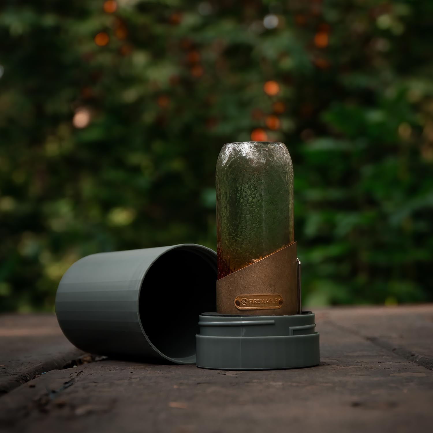 Fire-Maple Orange Gas Lantern - Copper, Propane/Isobutane, No Mantles Needed, Camping Essential