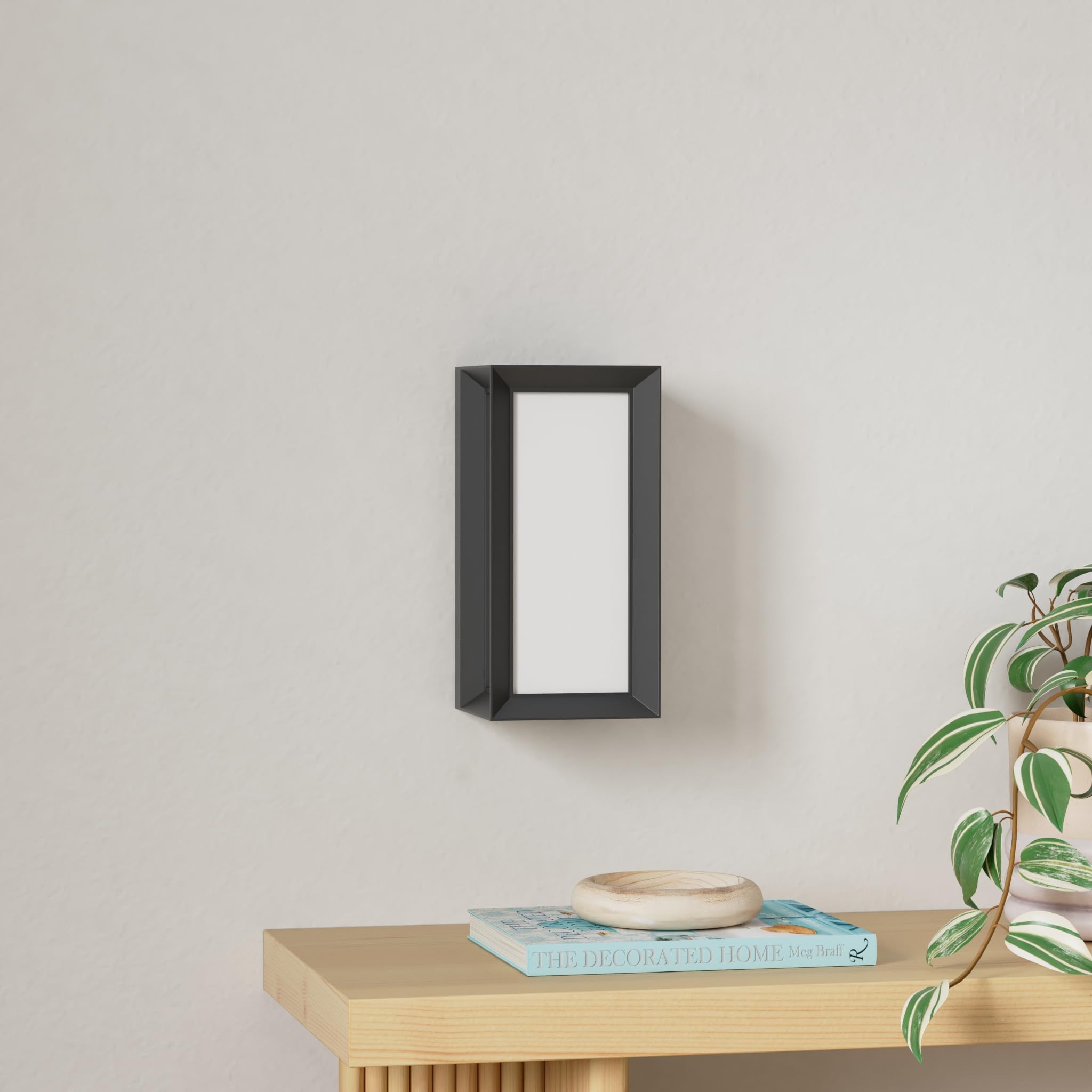 LEDMO Outdoor Wall Light 1800Lm, 3000K Waterproof Black Fixture, Rectangle - 2 Pack, Modern Porch Lighting for House, Garage, Patio
