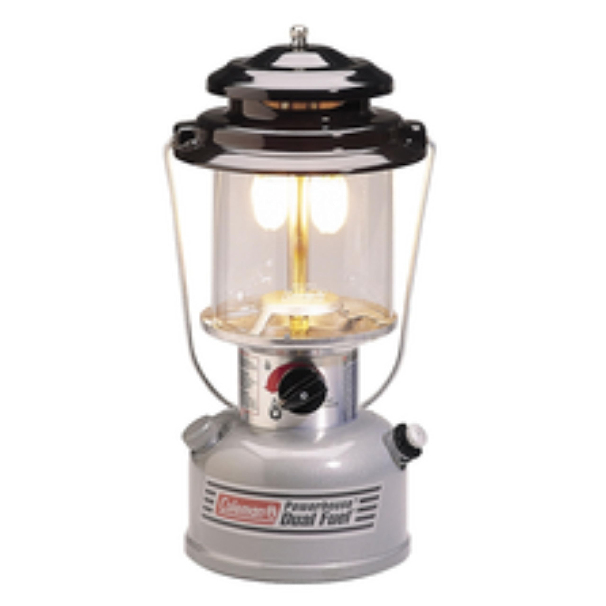 Coleman Powerhouse Dual Fuel Lantern Shines Up To 800 Lumens  2-Mantle Lantern Uses Coleman Liquid Fuel Or Gasoline With Adjustable Brightness  Carry Handle  Mantles  & Funnel Included