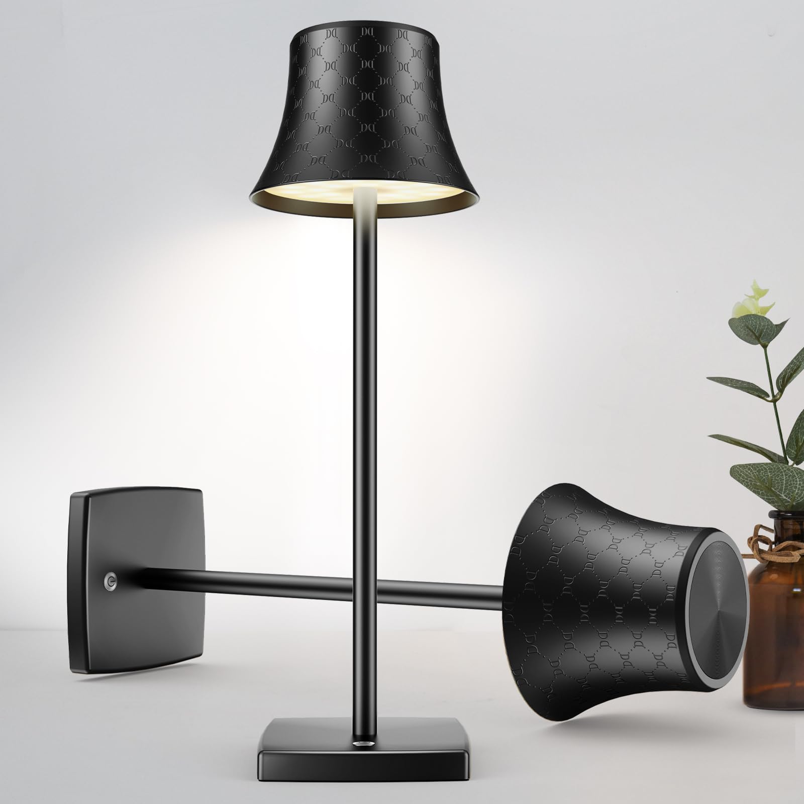 Shangcai Cordless Led Desk Lamp Set Of 2, Rechargeable, Dimmable, Bronze For Home & Outdoor