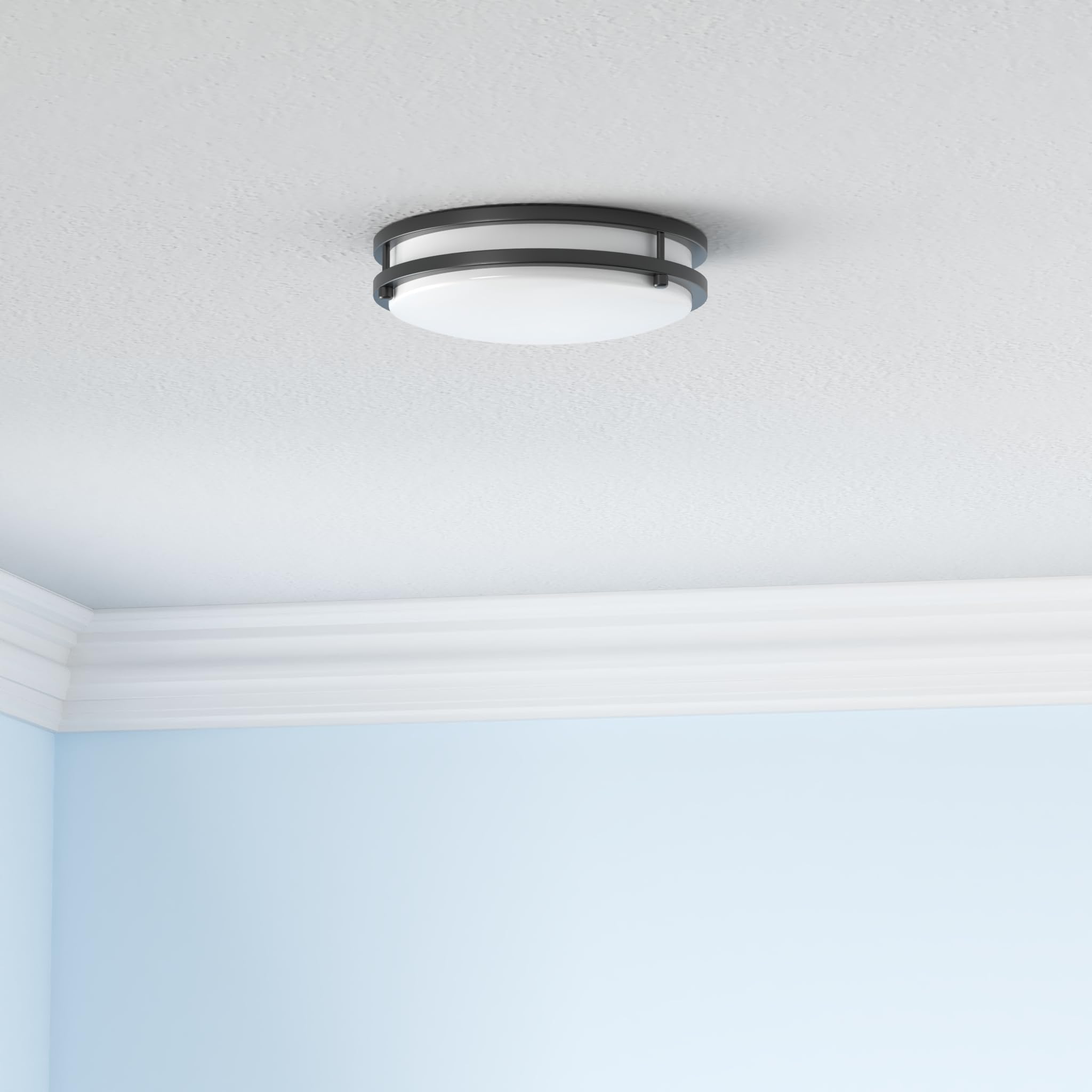 Bilrect 18W Dimmable Flush Mount Ceiling Light, 10&quot; Fixture, 1600Lm, 3000K/