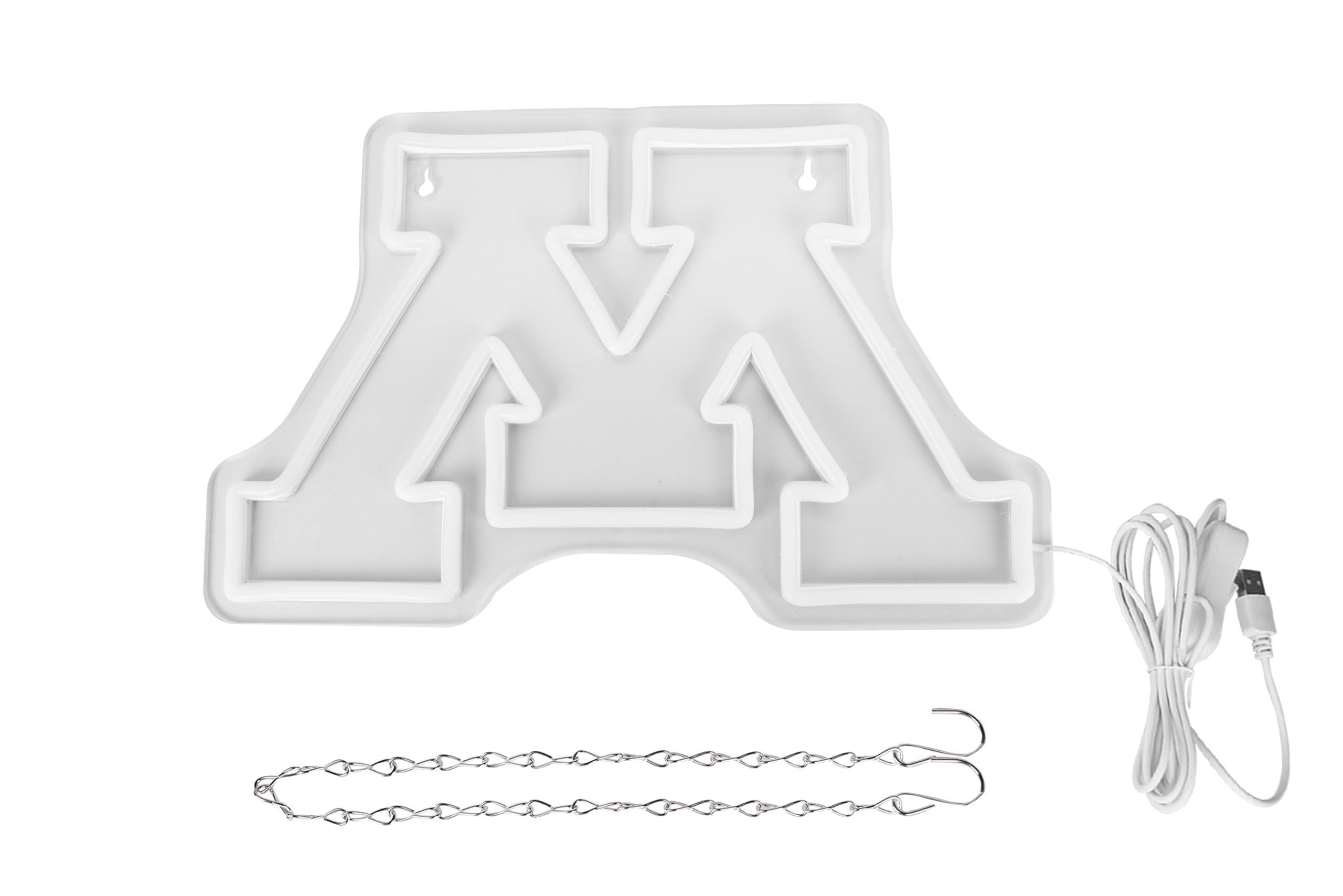 FTMGGDG University Neon LED Sign, Minnesota-Yellow, Acrylic, 13.4 x 8.7 in, Model FMXD100, College Baseball Team Logo Decor