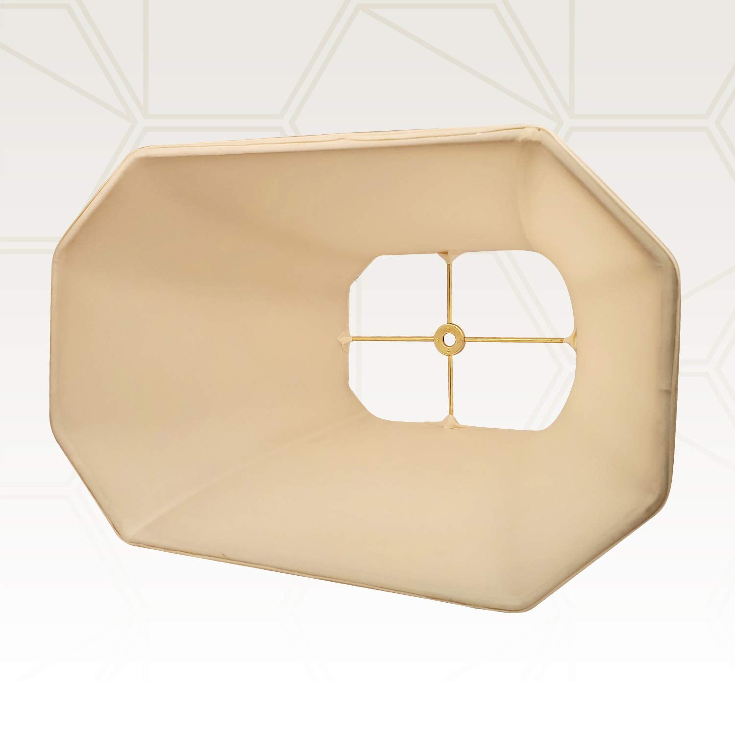 Royal Designs Rectangle Cut Corner Lamp Shade Set of 2, BSO-710-12LNBG-2, Linen Beige, (5 x 6.5) x (8 x 12)
