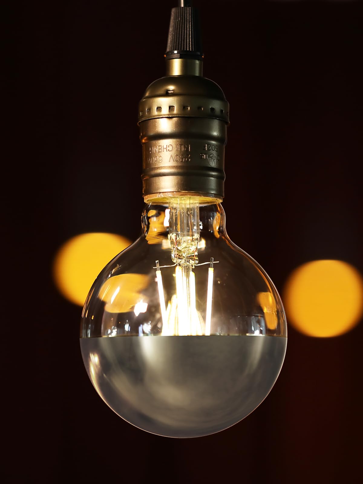TORCHSTAR Dimmable LED Light Bulb, 7W (75W Eqv.), Silver Glass G25, 3000K Warm White, Pack of 6, UL Listed