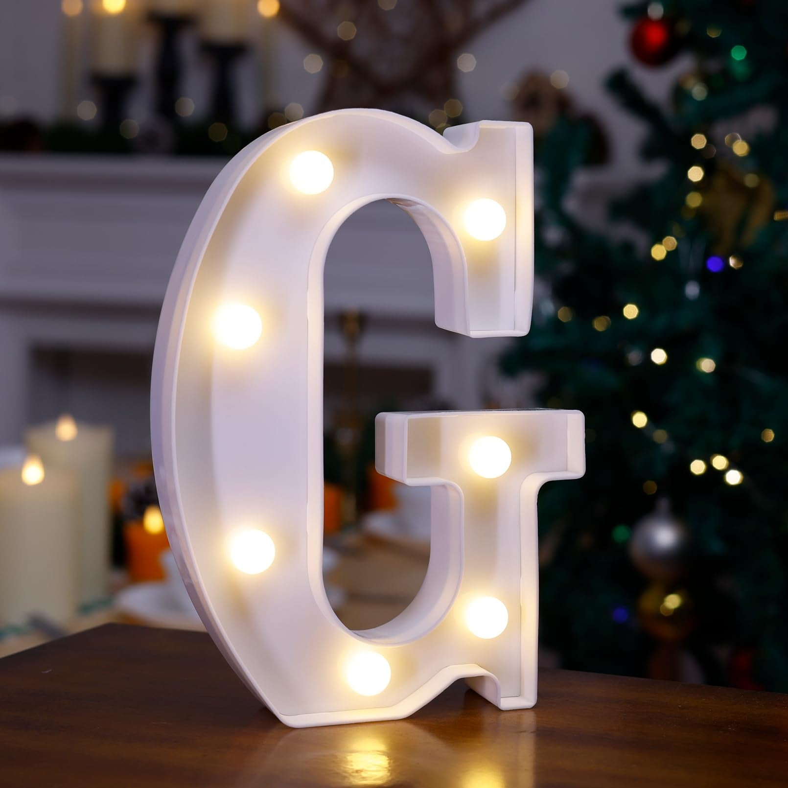 TRONSBOO LED Marquee Sign Light Up Letters, Alphabet Light Up Letters Sign, Battery Powered LED Letter Lights for Night Light, Wedding, Birthday, Party, Christmas or Home Decor (Letter G)