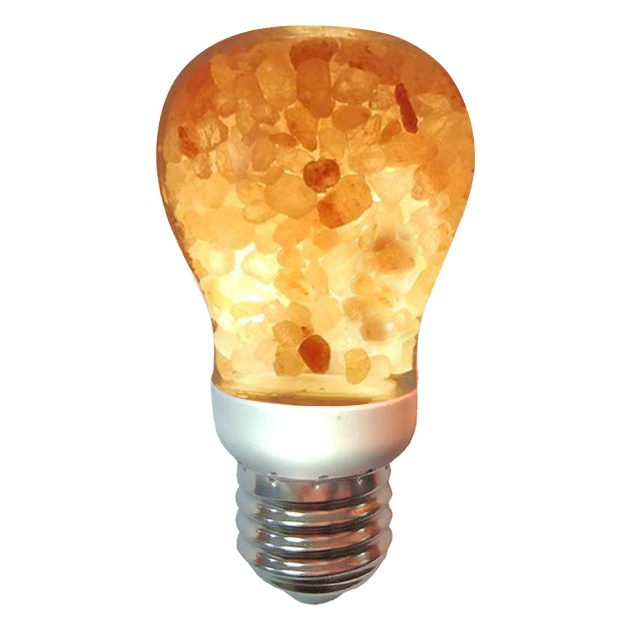 Himalayan Glow Himalayan Salt Light Bulb, Warm Amber Glow, Dimmable A19, Converts any Fixture to Salt Lamp, Nightlight , 1 Count