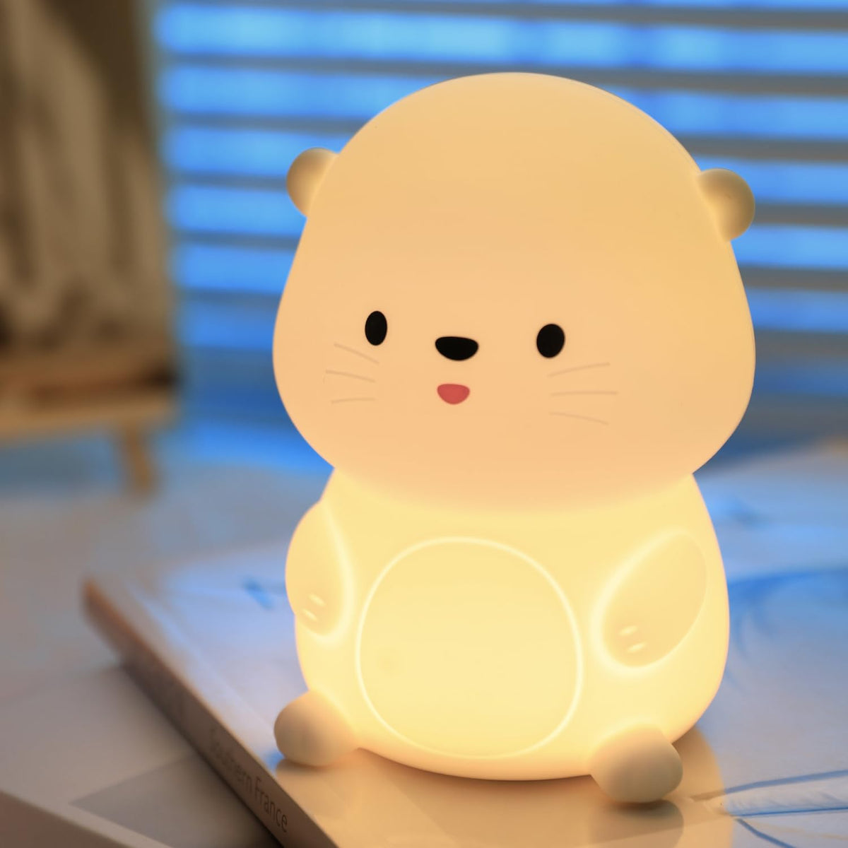 Bestfaith Cute Otter Night Light, LED Squishy Night Lamp, Dimmable Nur ...