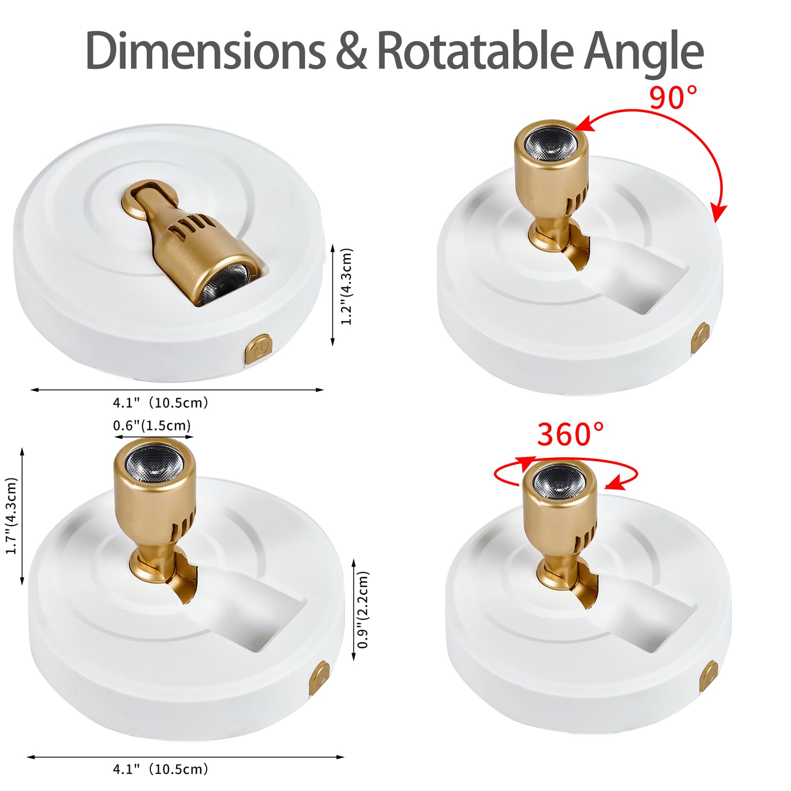 Wireless LED Spot lights Indoor with Rechargeable Battery Operated, Spotlights Indoor with Remote, Picture Lights for Wall with