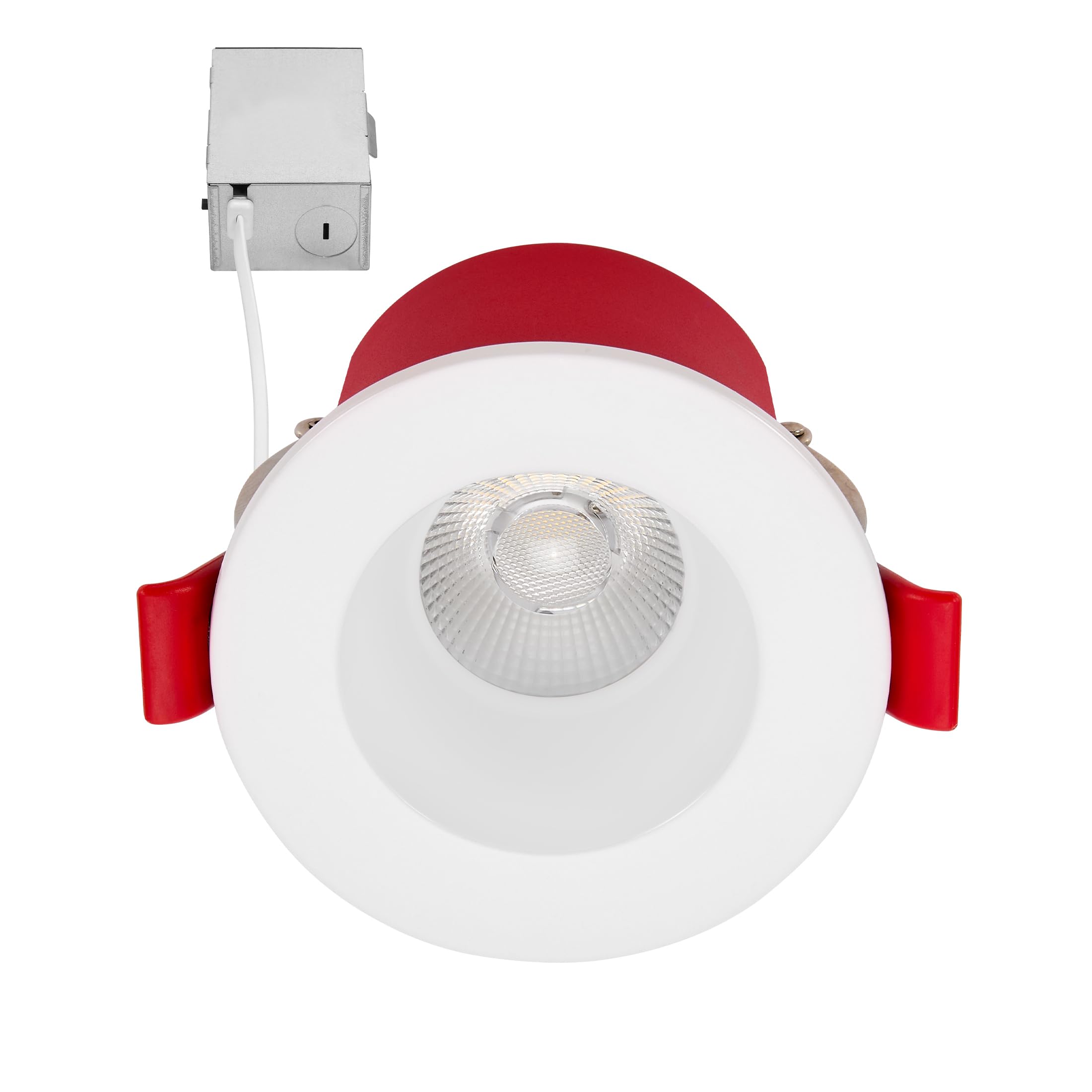 Maxxima 2 in. 2 Hour Fire Rated Ultra Thin Anti-Glare LED Downlight, Recessed Canless Light IC Rated, 600 Lumens, 5 Color Temper