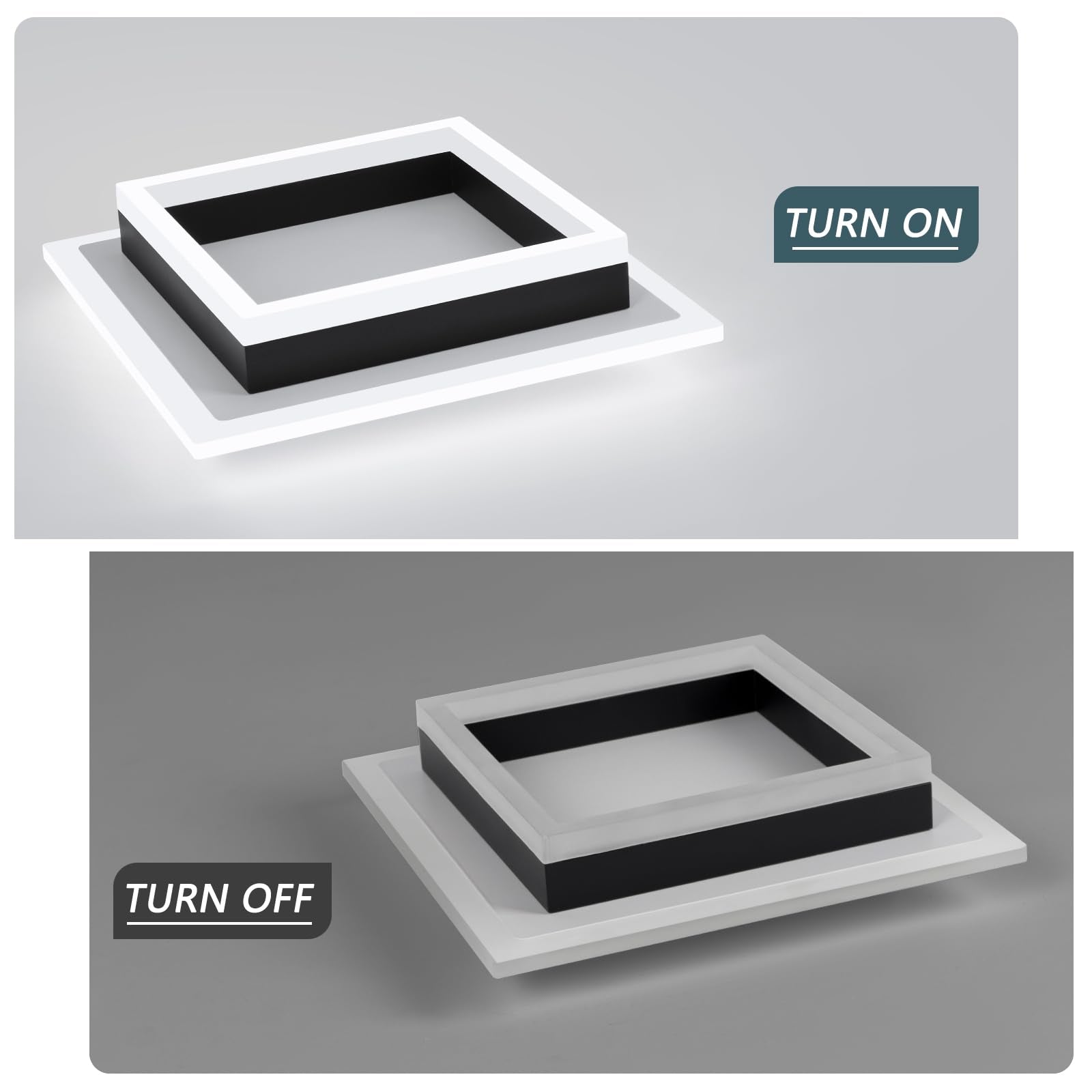 Eidisuny 32W Modern Led Ceiling Light  Small Flush Mount Light Fixture  6500K Cold White Ceiling Lamp  Square Hallway Lighting Fixtures For Living Room Bedroom Bathroom Kitchen (White  Cold White)