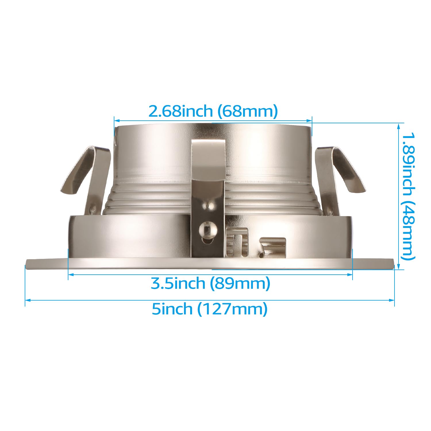 Torchstar 4 Inch Stylish Decor Recessed Light Trim, Metal Step Baffle Trim, Fit Halo/Juno Remodel Recessed Housing, 4 Inch Can L