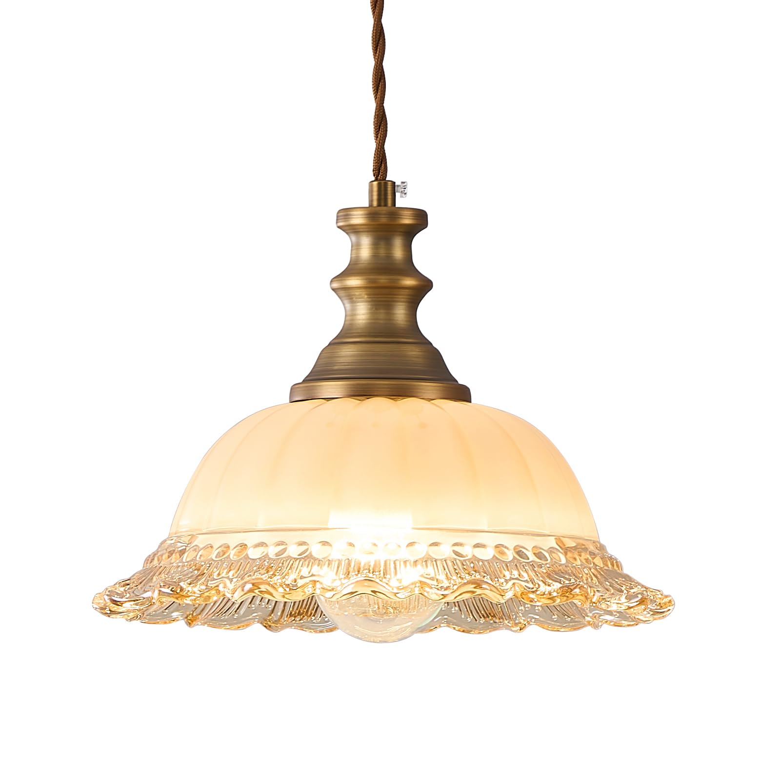 HDDFL Glass Pendant Lights Modern Pendant Lighting Fixtures 11.8 in Hanging Lamp for Kitchen Island Bedroom Dining Room Coffee S