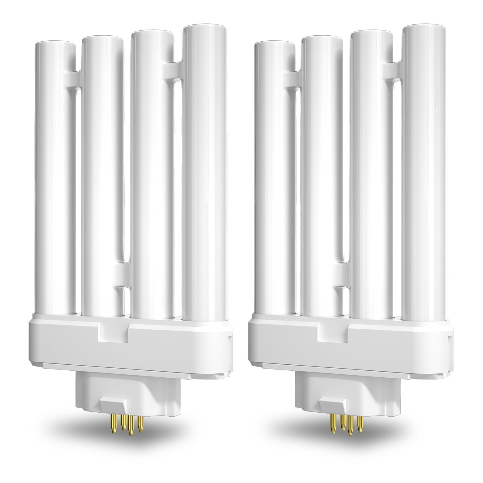 Lustaled 27W Fml27-65K Cfl Bulb, 6500K Daylight, 4-Pin Gx10Q-4 Base Compact Fluorescent Light Bulb, Quad Tubes Replacement Bulb 
