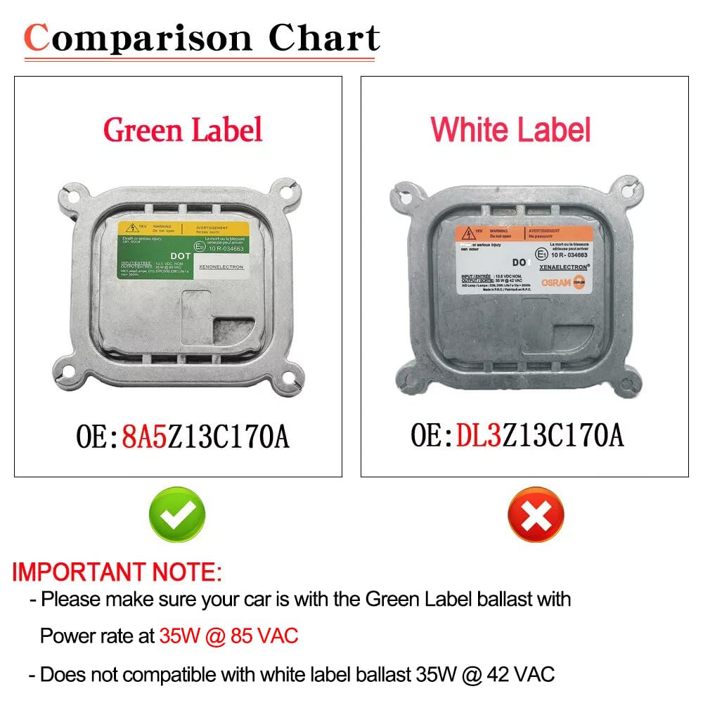 O-Nex Xenon D1S D3S 35W Hid Ballast 8A5Z13C170A Factory Oem Direct Replacement Control Unit Module For Ford Lincoln