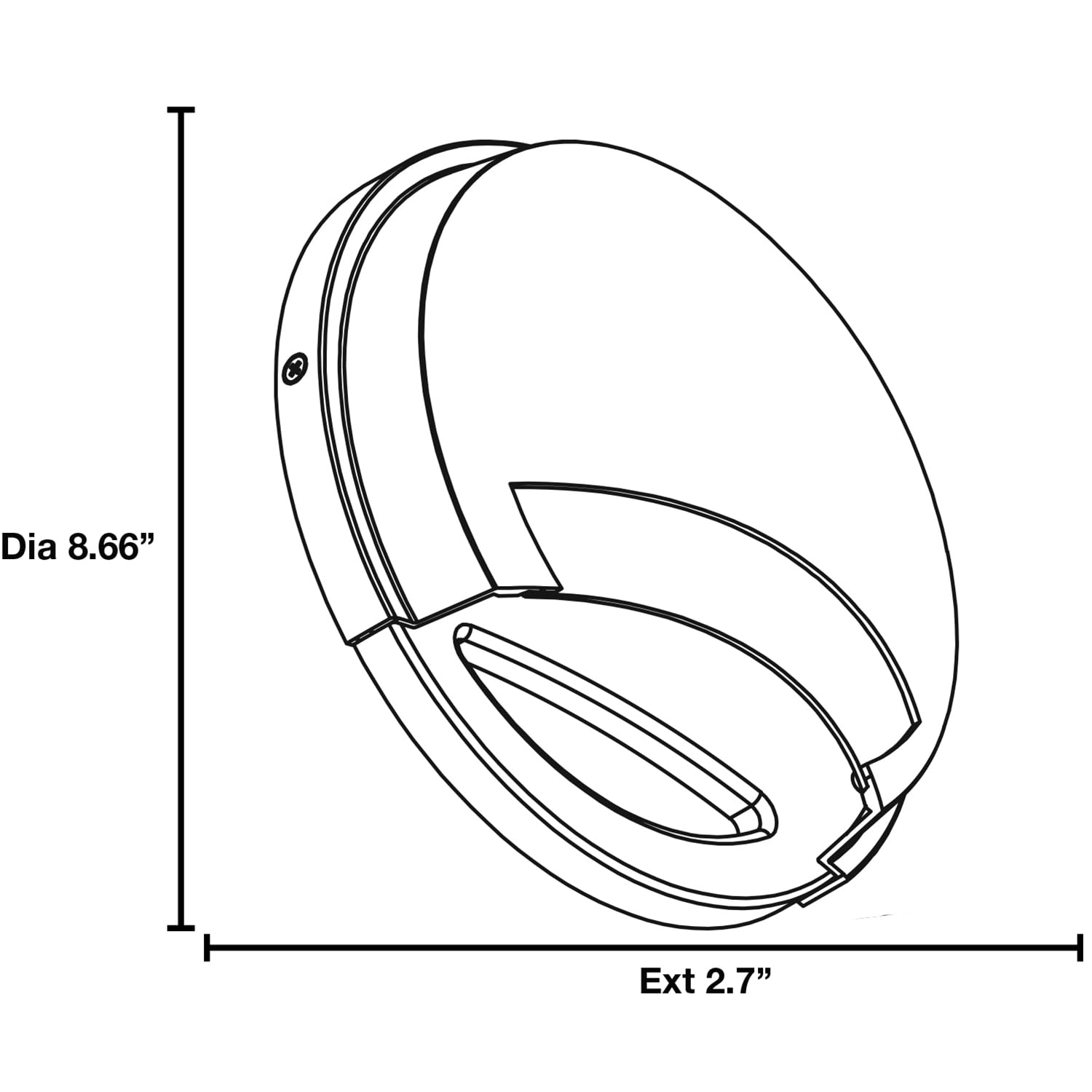 Access Lighting 20044Leddmg-Sat/Opl Avante Outdoor Wall Light, 1-Light 13.5 Watts, Satin