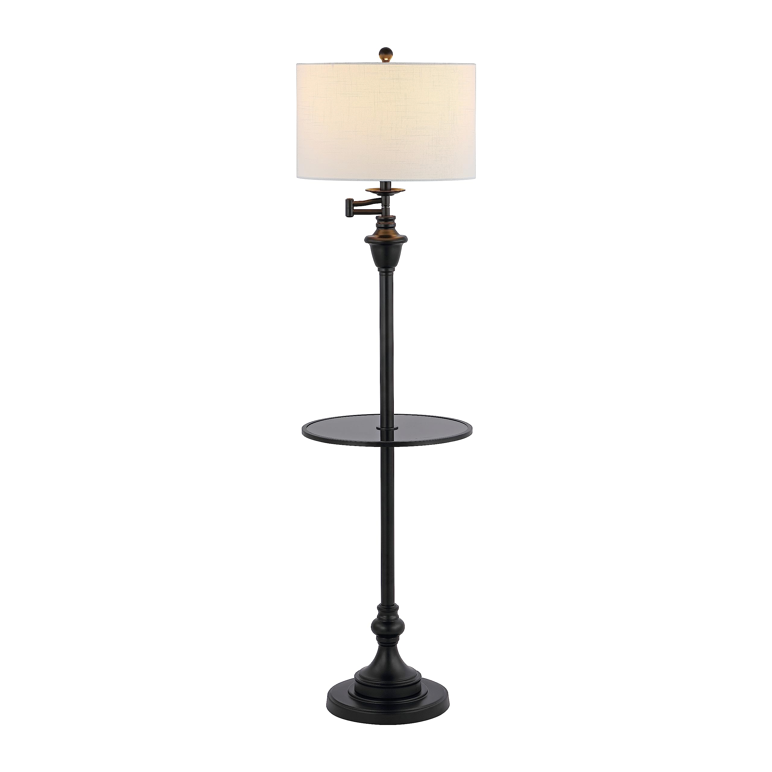 Jonathan Y Cora 60 Metal/Glass Led Side Table & Floor Lamp, Black, Model Jyl3055D, Contemporary & Transitional Design For Any Room