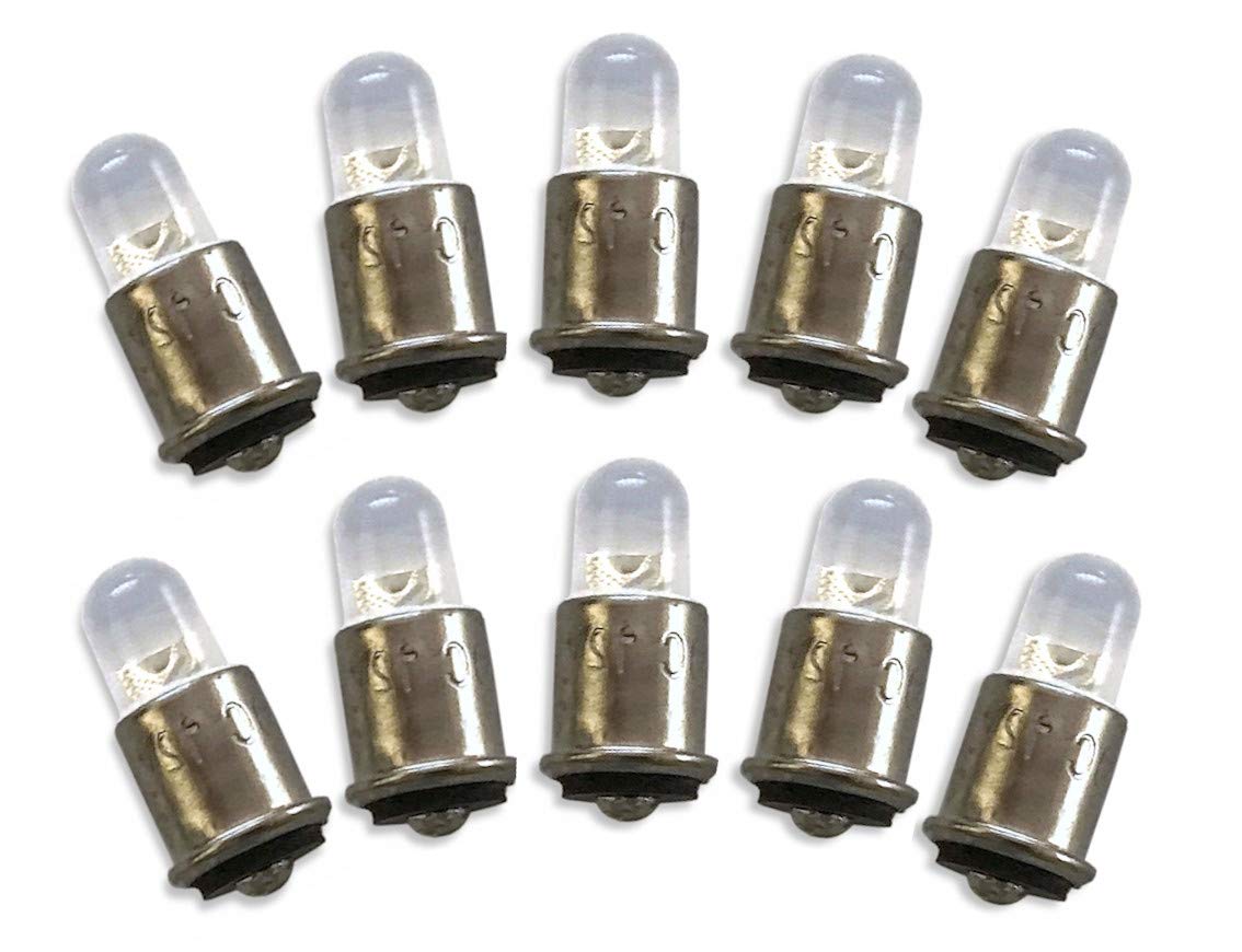 Aero-Lites LED Replacement Bulb, 28V DC, Midget Flanged Base, Model AL-327, 10-Pack, Warm White