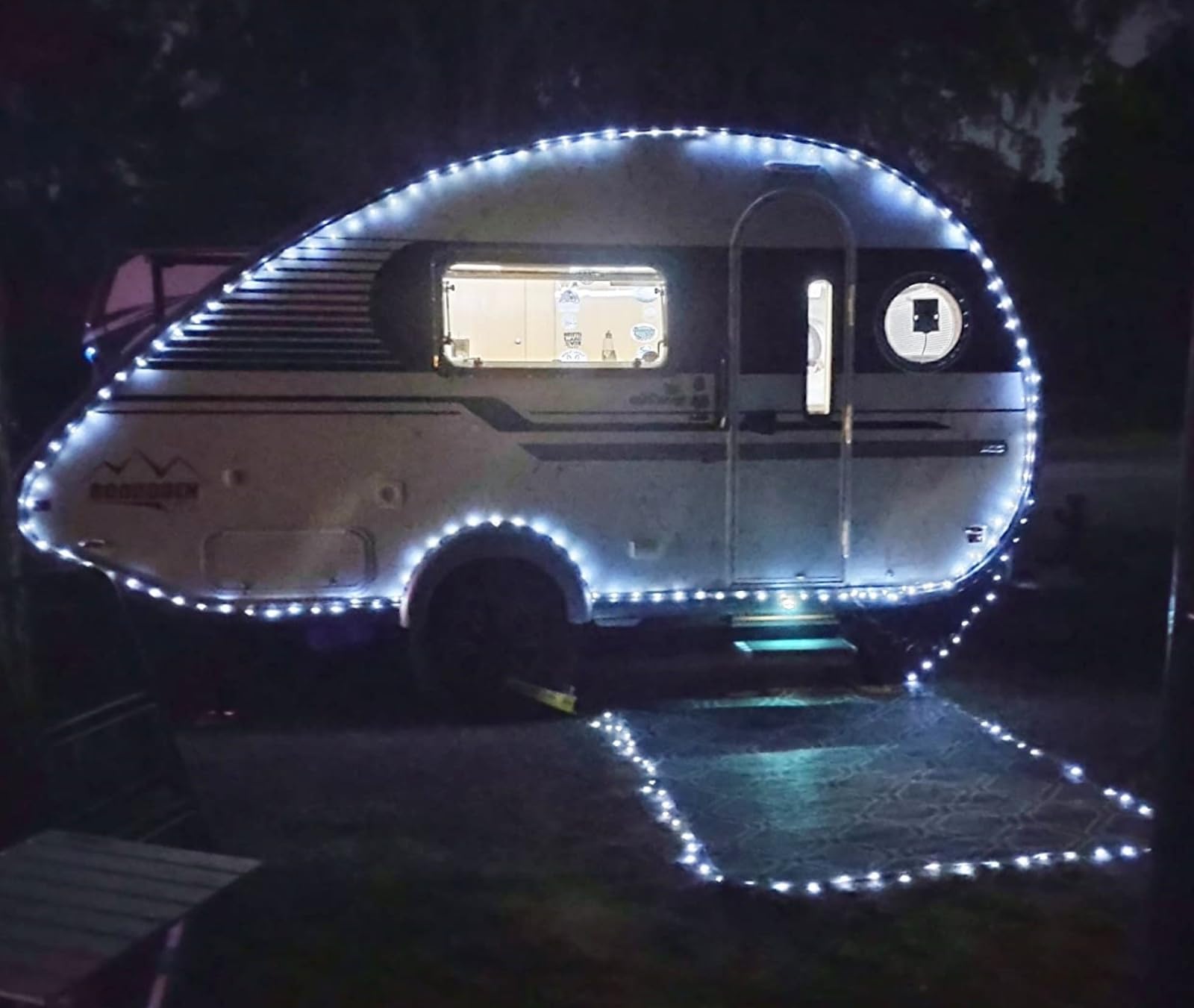 Qitong 144Ft White Solar Fairy Lights, 400Led Outdoor String Lights, 8 Modes, Waterproof