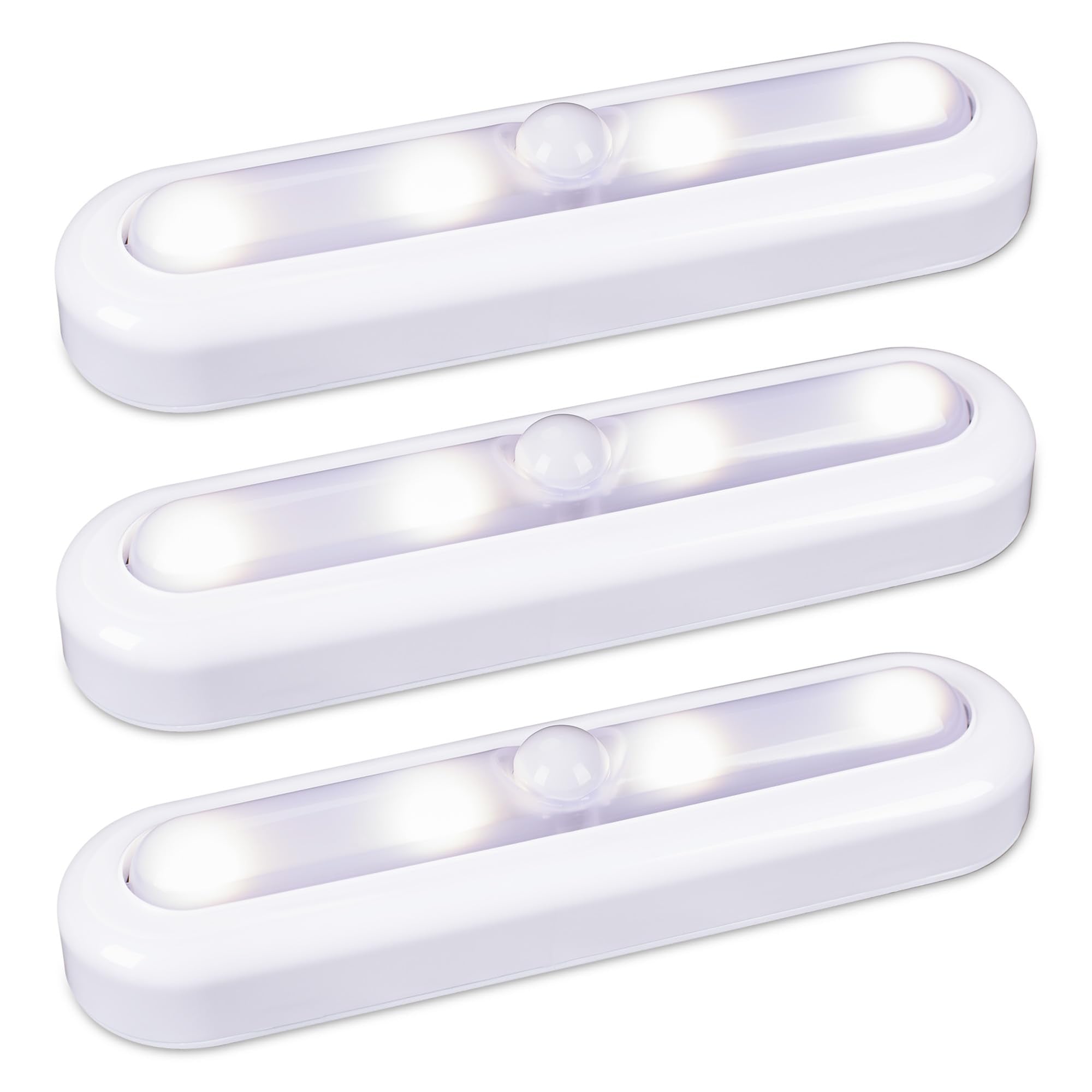 STAR-SPANGLED 7” Dimmable Push Tap Lights - LED Touch Lights, Battery Operated, 3 Color Modes for Kitchen & Closet, Model US-8022
