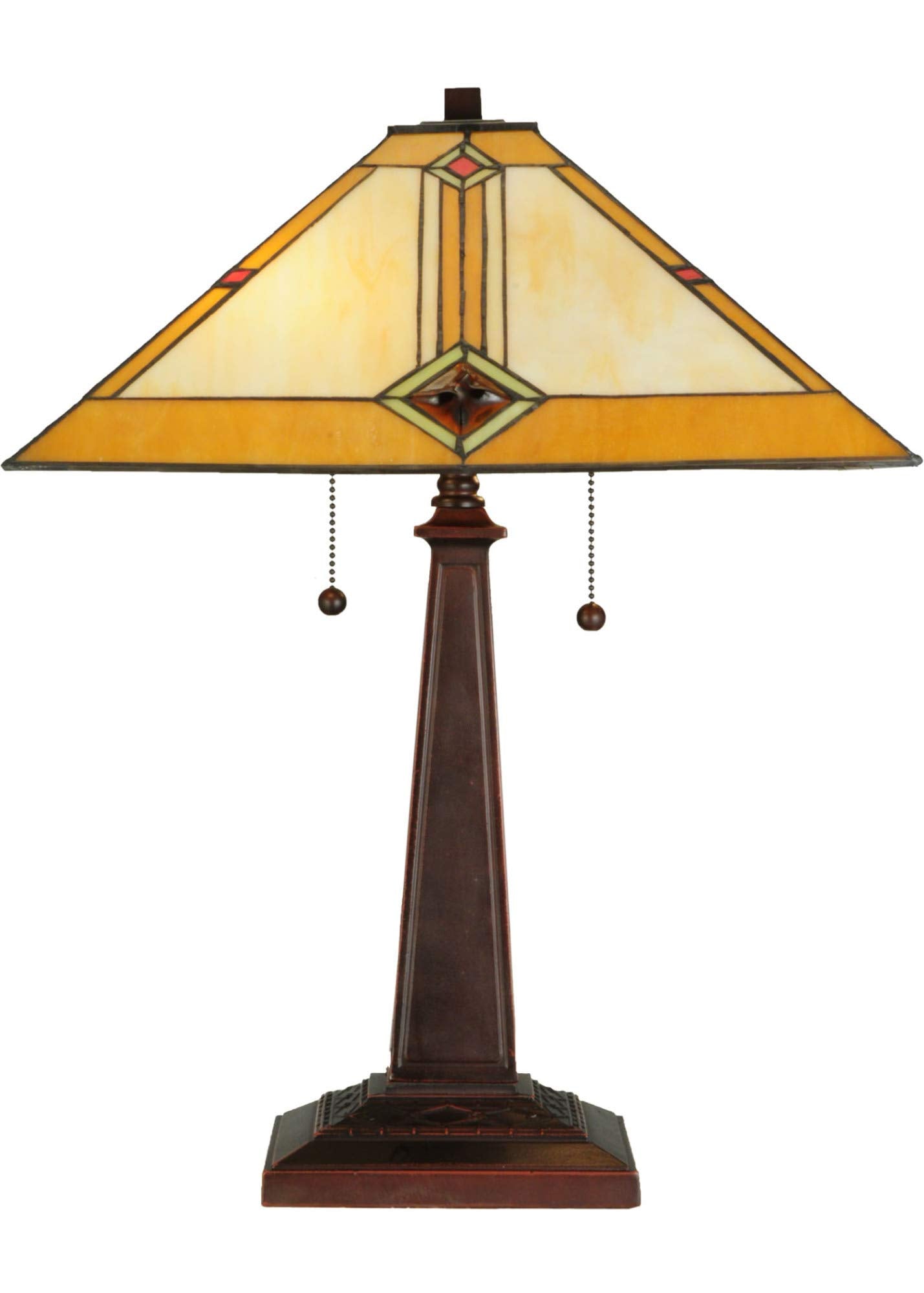 Meyda 22-Inch Diamond Mission Table Lamp