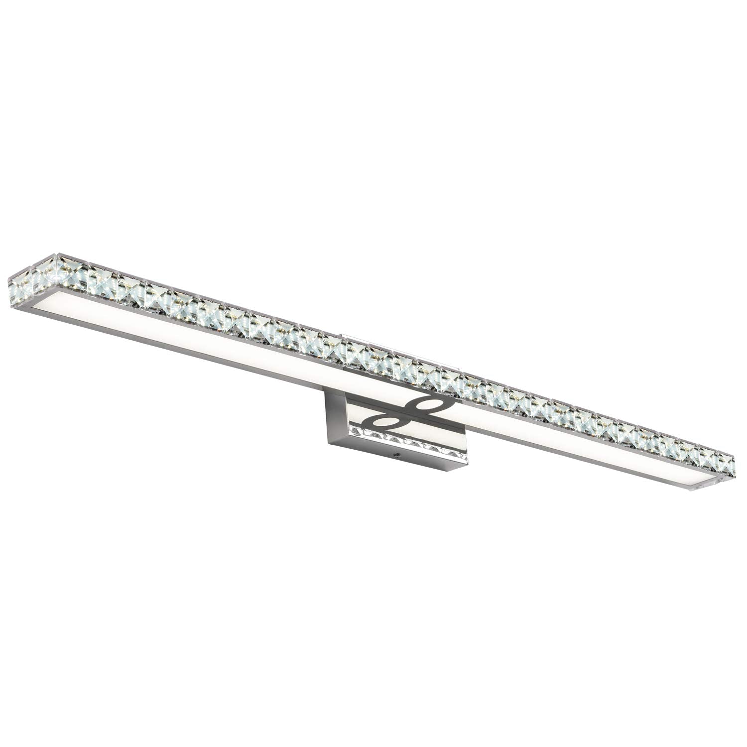 SOLFART Bathroom Vanity Light Fixture Over Mirror Dimmable Crystal 40 Inch White Light Model 794604211824