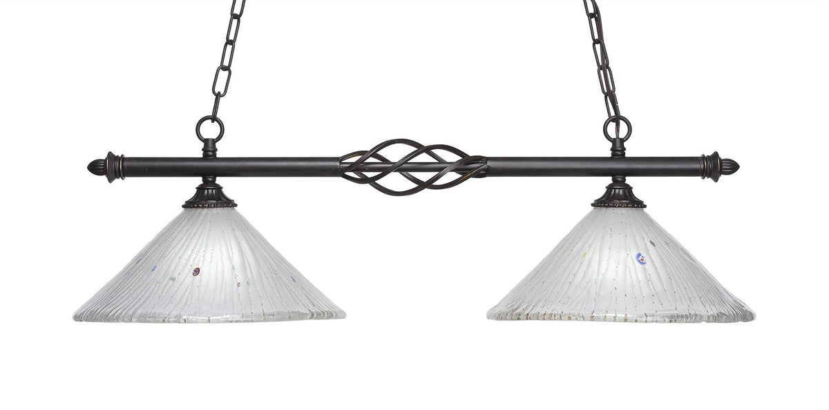 Toltec Lighting Elegante 2 Light Island in Dark Granite (862-DG-701)