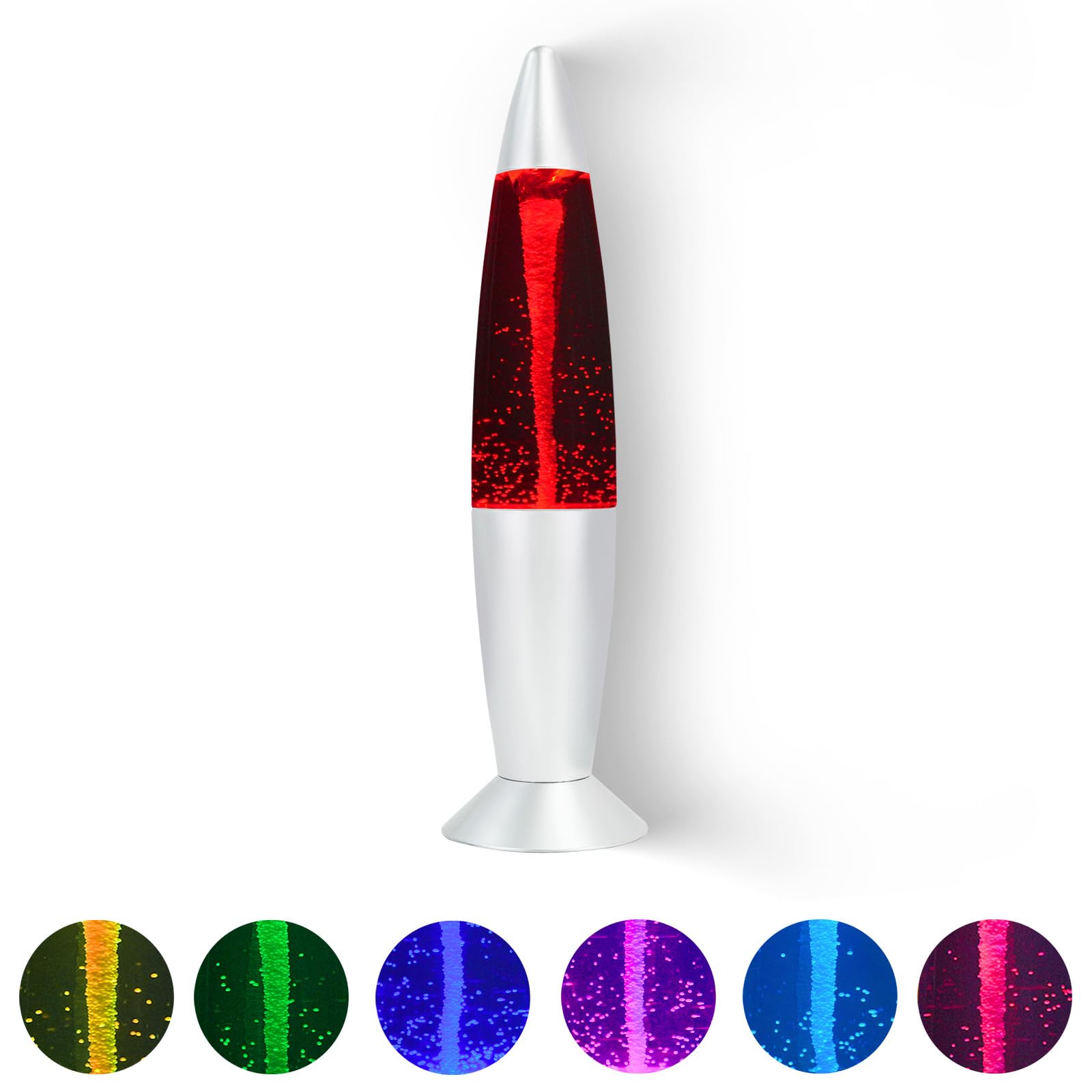 Vanful Tornado Glitter Lamp - Colorful Vortex Lights, USB Powered or 3AAA Battery, 13in Plastic, Mood Lighting for Home & Christmas