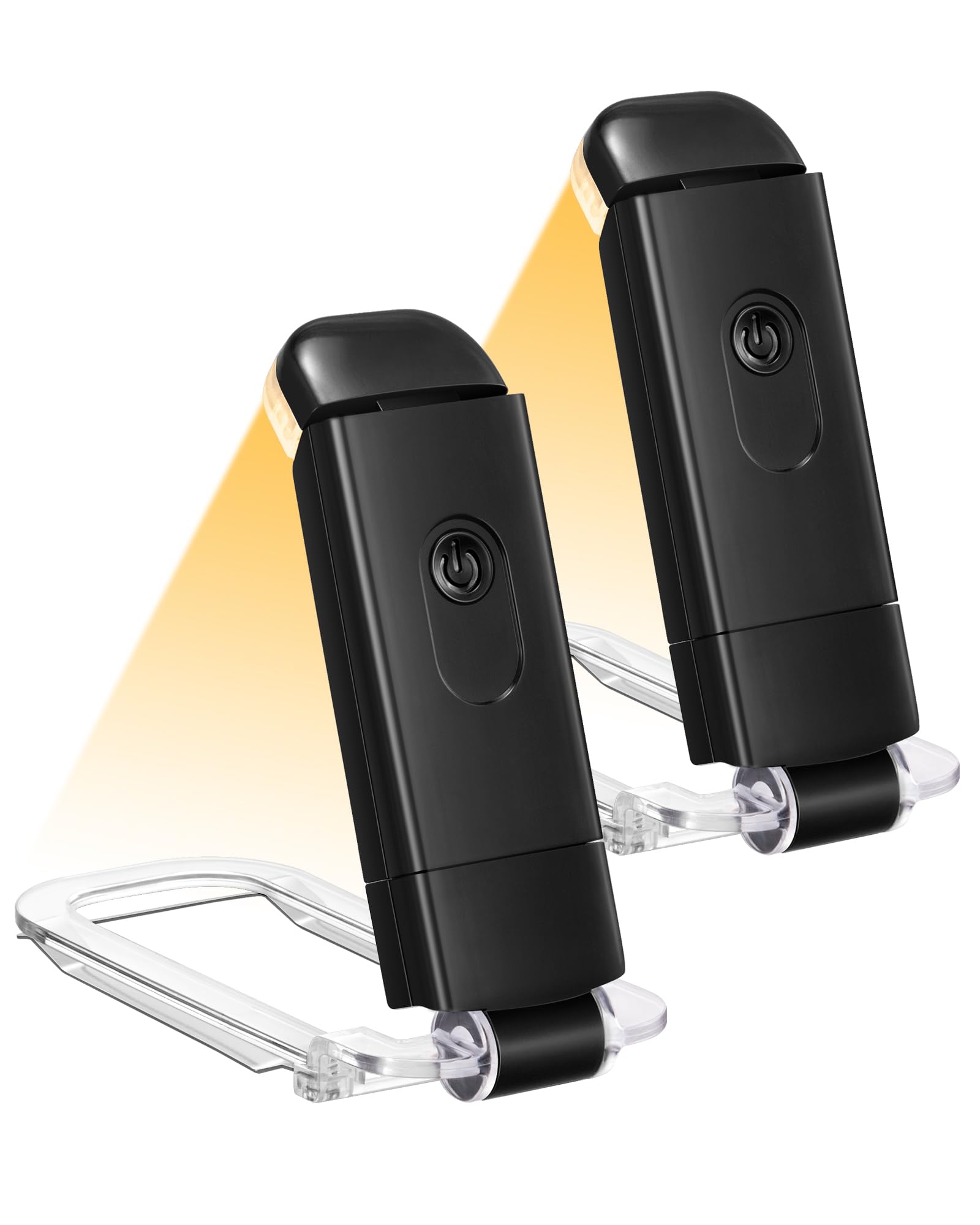 EDISHINE Book Light for Reading at Night in Bed, 3000K USB Rechargeable Clip-on Lamp, Adjustable Brightness, Eye Care LED Readin