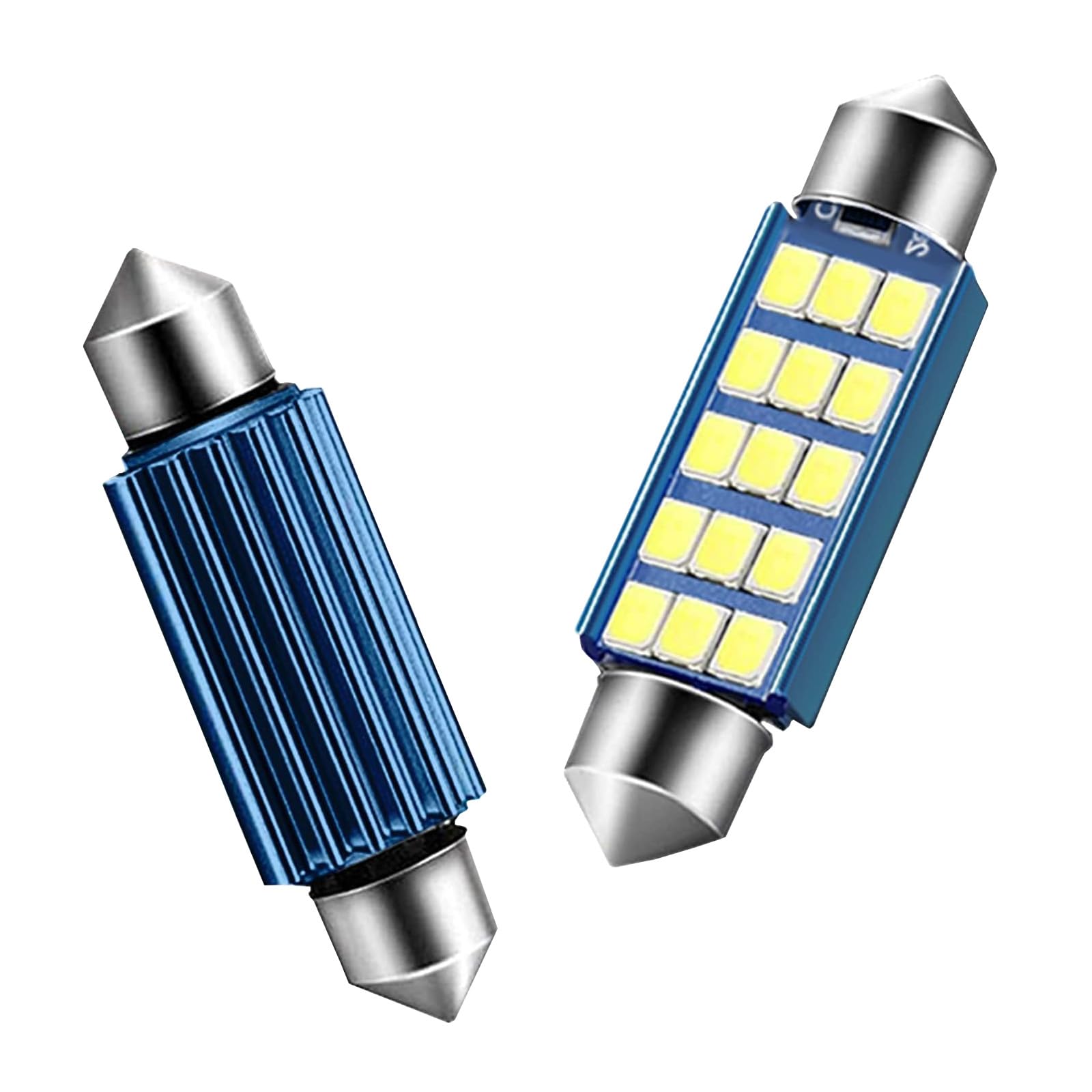 GKmow 578 LED Bulbs, 400LM, 6500K, 2 PCS, White, Model GKCD703WH-2PS for Interior Dome Map Door Lights