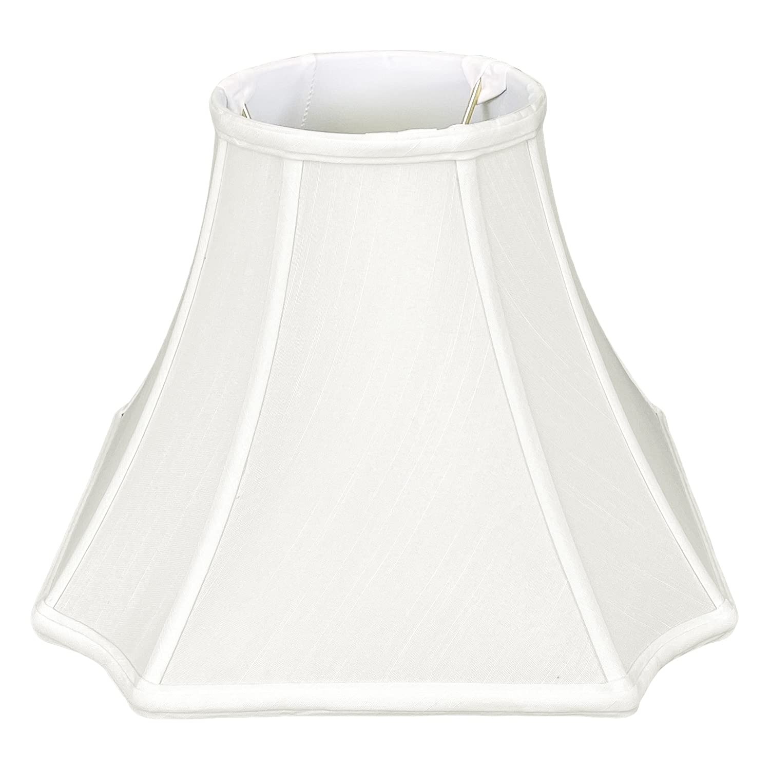 Royal Designs Inverted Corner W Round Top Wall Lamp Shade, White, 5 x 11.5 x 8.5