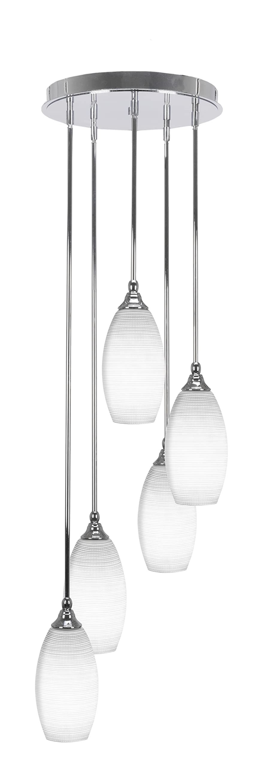 Empire 5 Light Cluster Pendalier in Chrome Finish (2145-CH-4041)