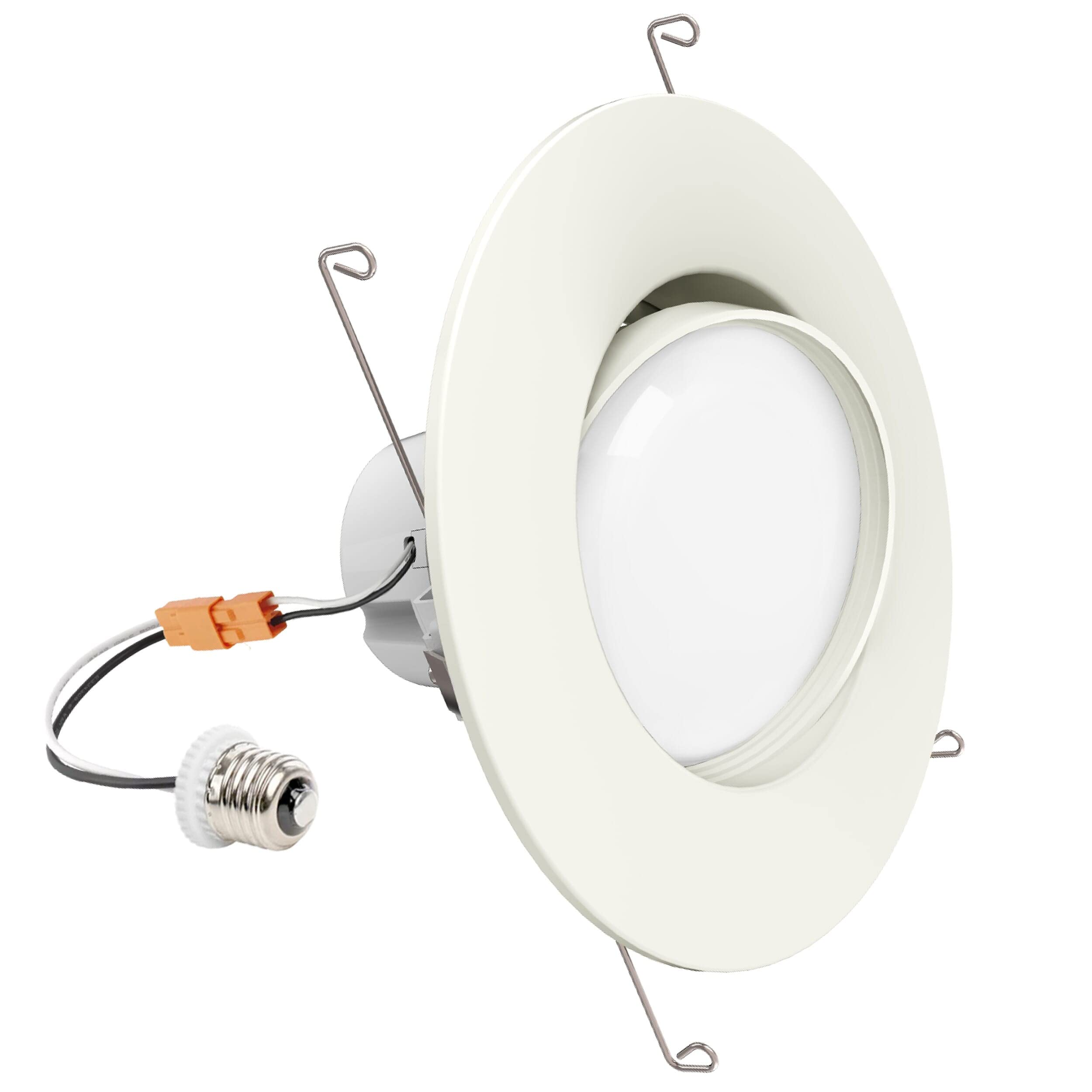 Sunco Led Can Lights Eyeball Retrofit Gimbal 5/6 Inch Recessed Lights Dimmable, 12W=60W, 3000K Warm White, 800 Lm, Directional Angled Trim Adjustable Ceiling Downlight, Ul Energy Star