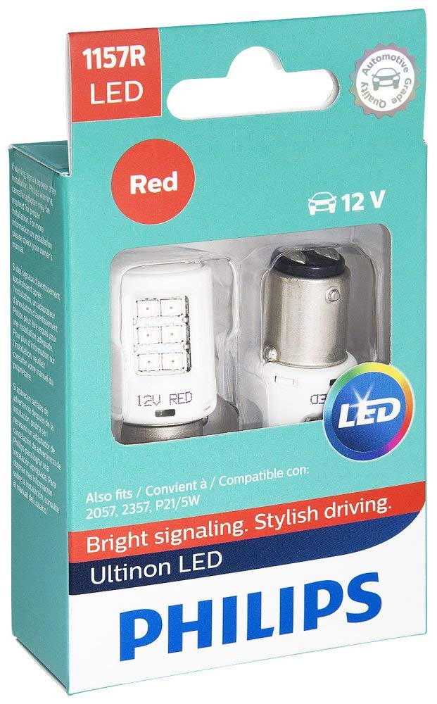 Philips 1157Rled Ultinon Led (Red), 2 Pack