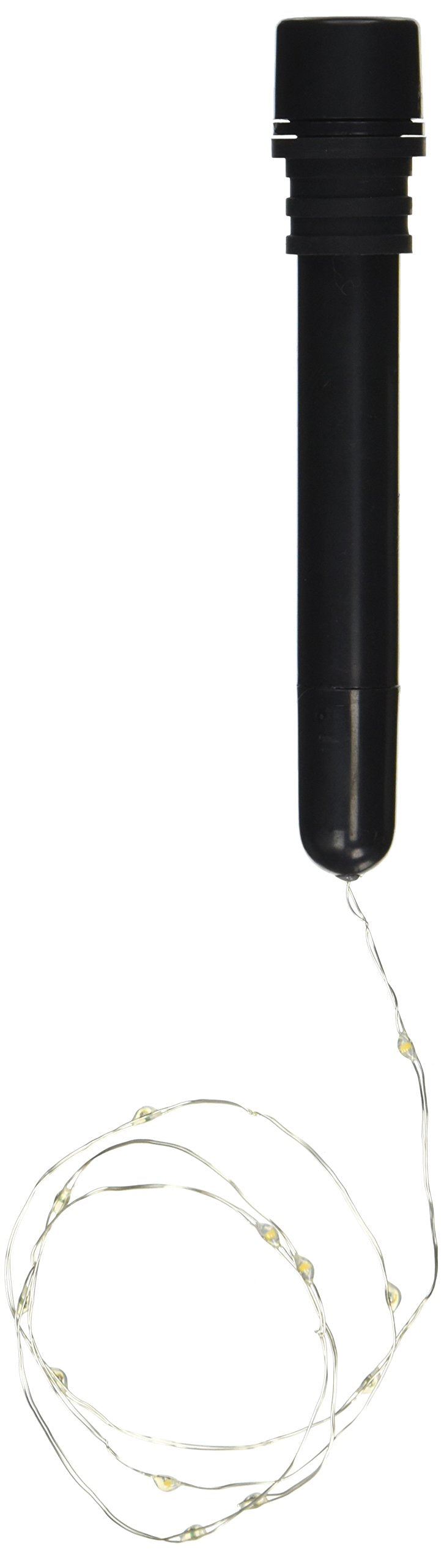 The Gerson Company Battery Operated Black Bottle Stopper Light String, 5.2in H, 6 Piece, Model 93246, Plastic