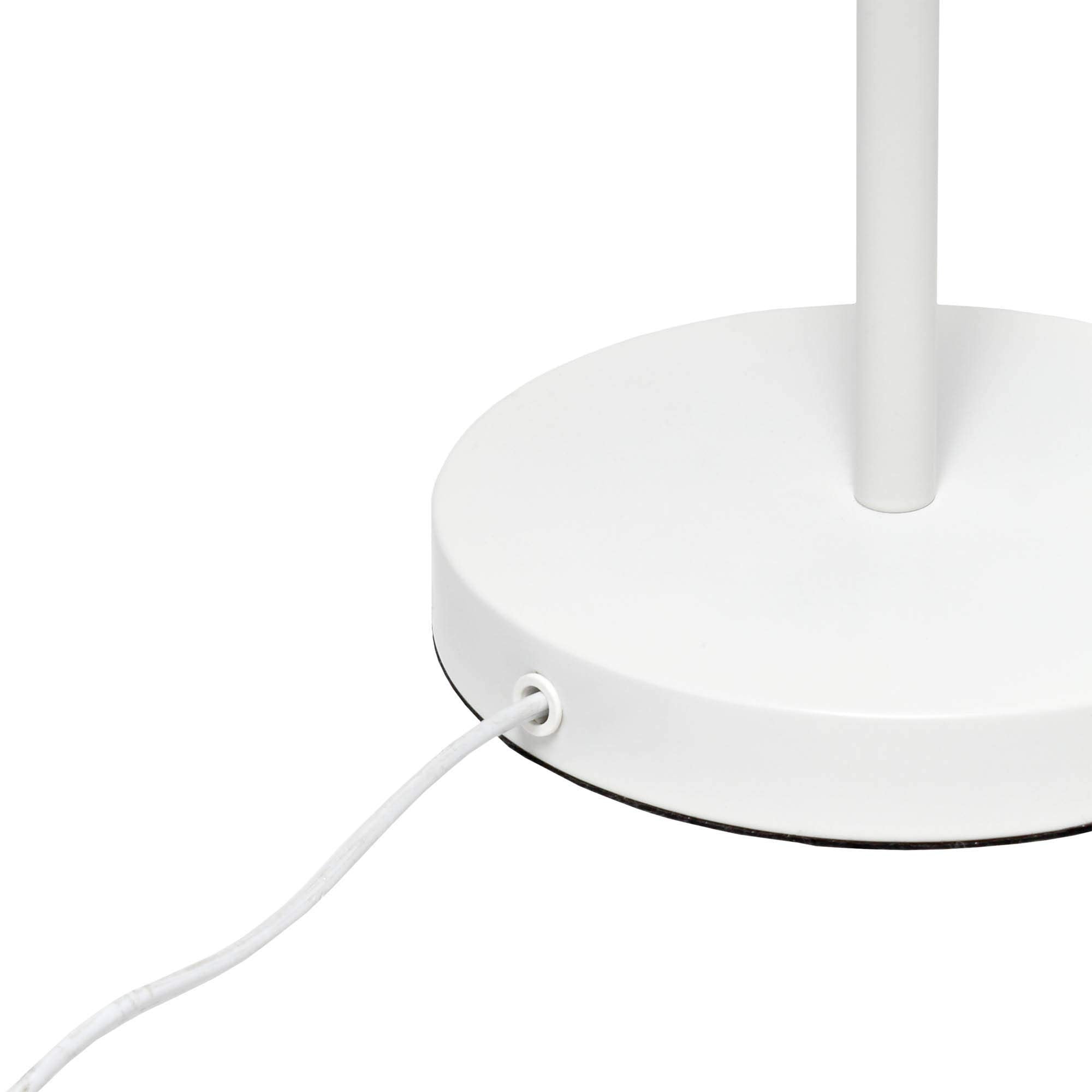 LALIA HOME Beacon Table Lamp - White Matte, Clear Glass Shade, 11.25inL x 7inW x 24inH, Model LHT-5027