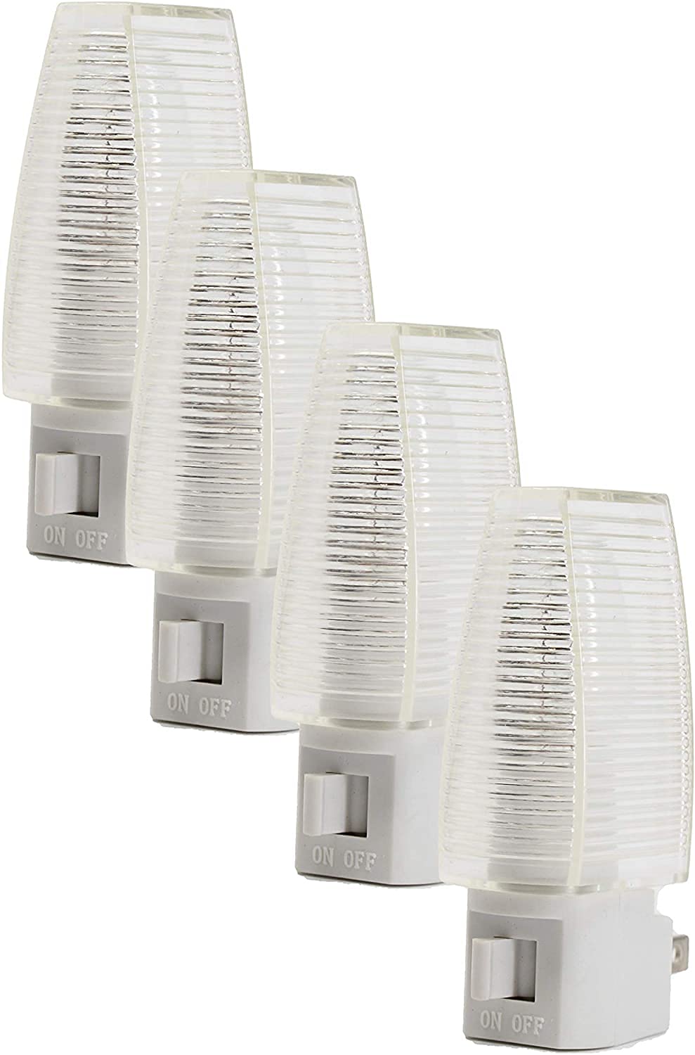 Kingman Night Light Wall Plug In With On/Off Switch Warm White Ul Listed, 120V 4W (2 Pack)