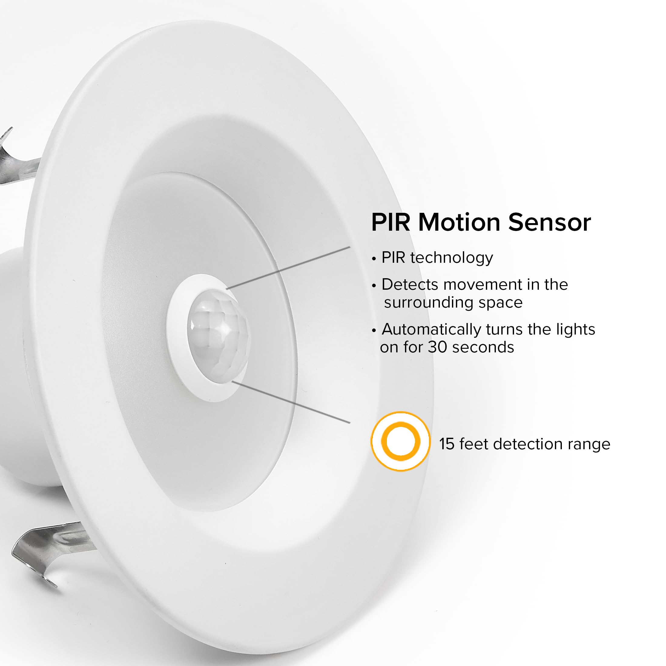 Maxxima 4 In. Retrofit Led Pir Motion Sensor Downlight - 1000 Lumens, 9 Watts, 5 Cct 2700K/3000K/3500K/4000K/5000K, Energy Effic