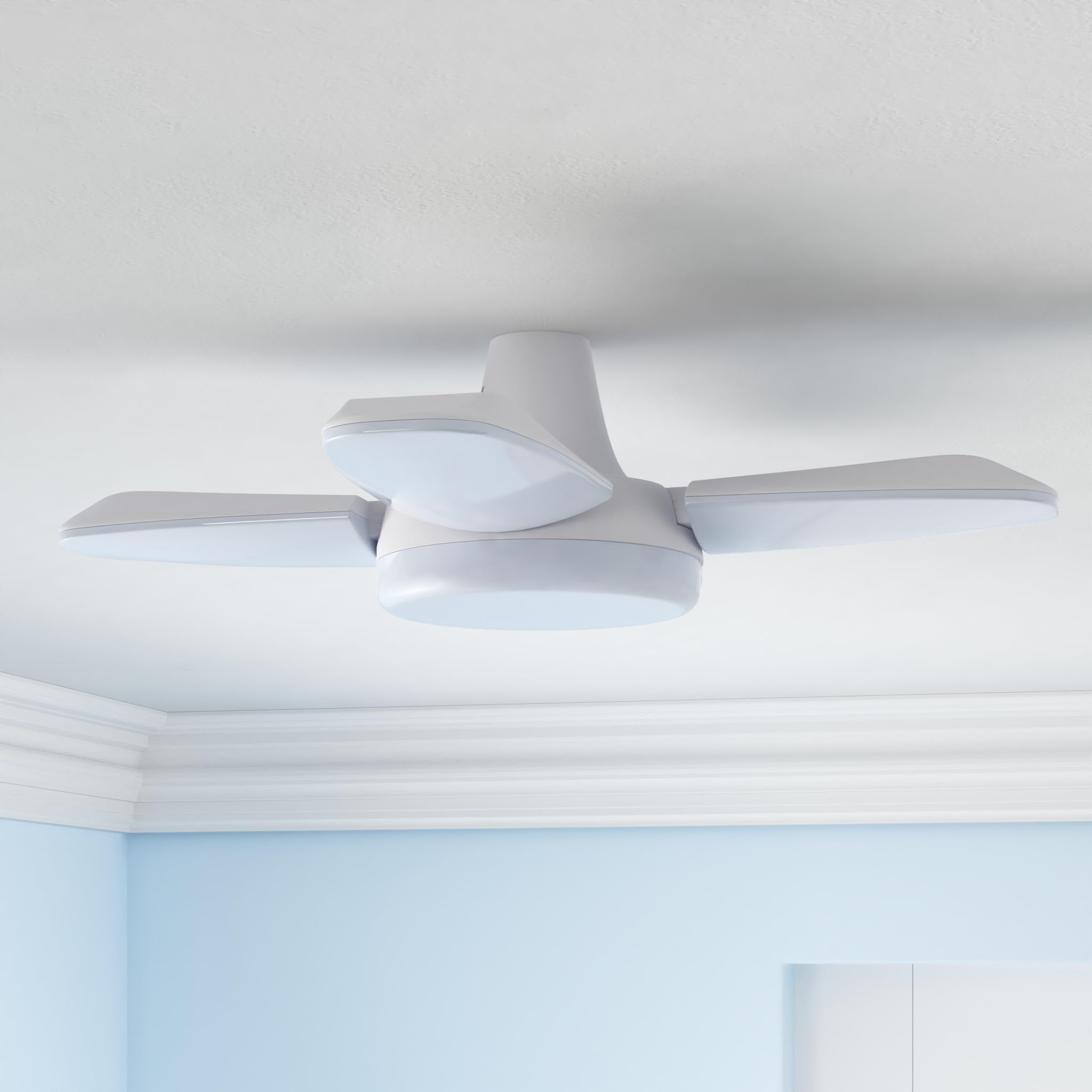 4 Pack Led Garage Lights, 6000 Lumens Garage Celling Light, 60W E26 Led Shop Lights With 4 Foldable Panels, 6000K Daylight Deformable Lamp For Garage, Basement, Warehouse, Workshop