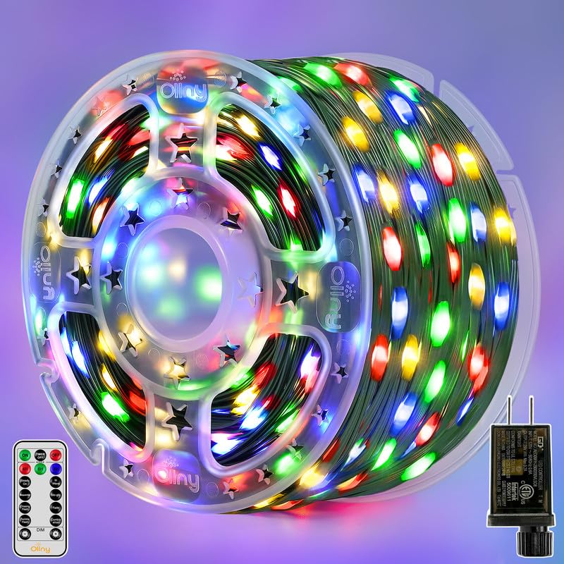 Ollny 393Ft 1200 Led Christmas Lights - Ip67 Waterproof Multicolor String Lights With Remote Timer For Indoor/Outdoor Decorations
