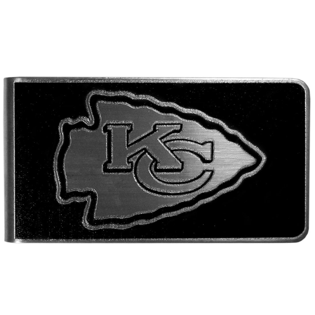 Nfl Siskiyou Sports Mens Kansas City Chiefs Black And Steel Money Clip One Size Black