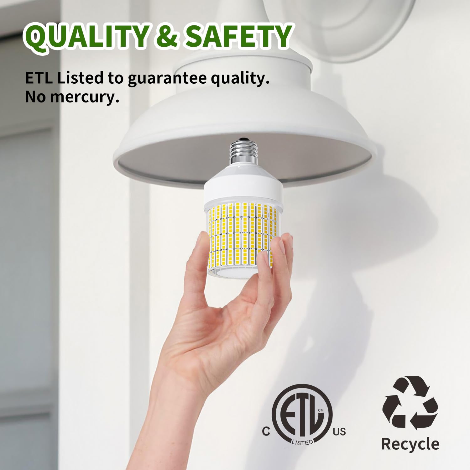 Ns 700W Equivalent Led Corn Light Bulb 2 Pack 10500 Lumens 3000K Warm White Lamp E26/E39 Medium Mogul Base 70W Large Area Lighting For Outdoor Indoor Garage Warehouse High Bay Lights