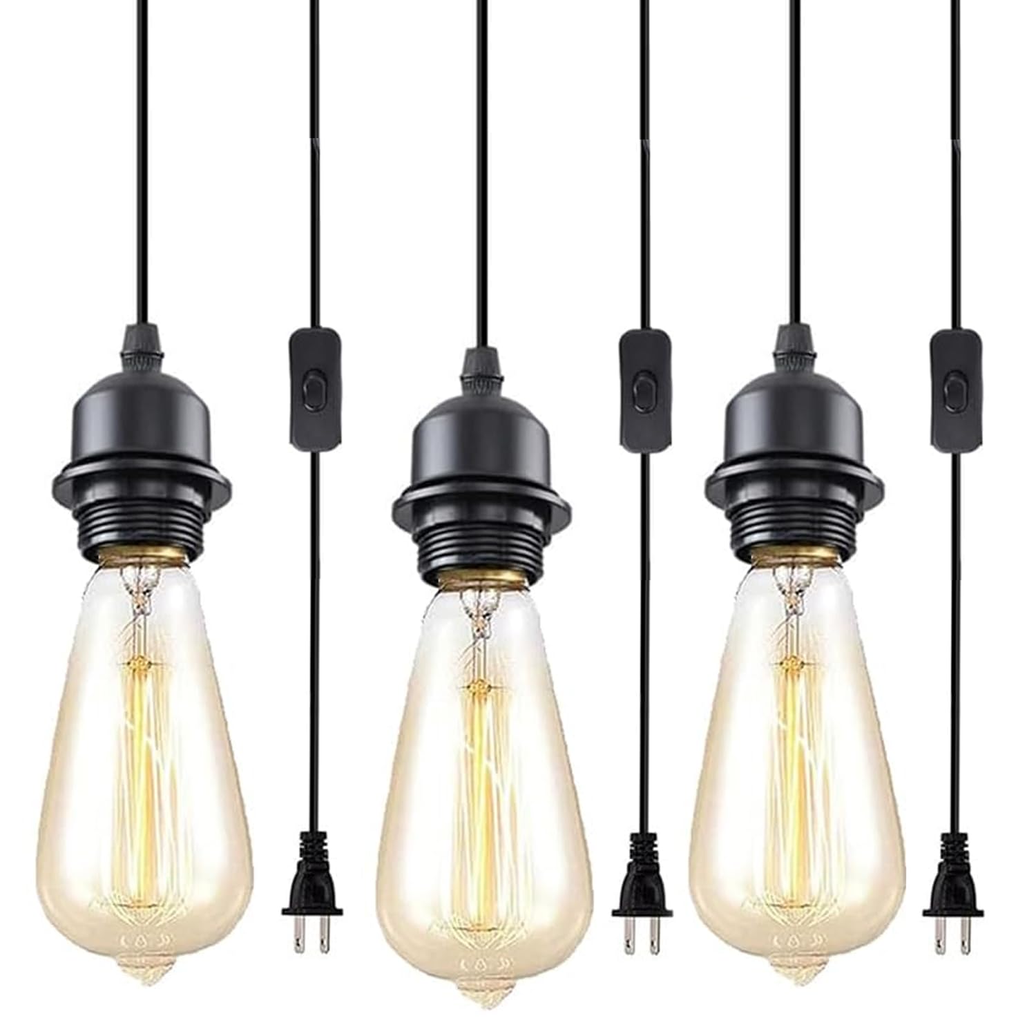 KENMI Modern Kitchen Island Lights Fixtures Ceiling Hanging Dining Room Living Room,Farmhouse Pendant Lighting,Chandelier Indust