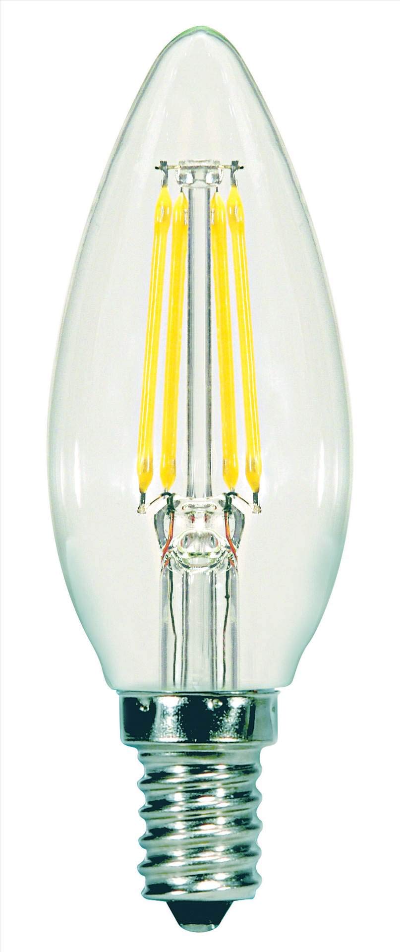 Satco 5.5W LED Bulbs, Clear, 6-Pack, Model S9960, 2700K, 120V