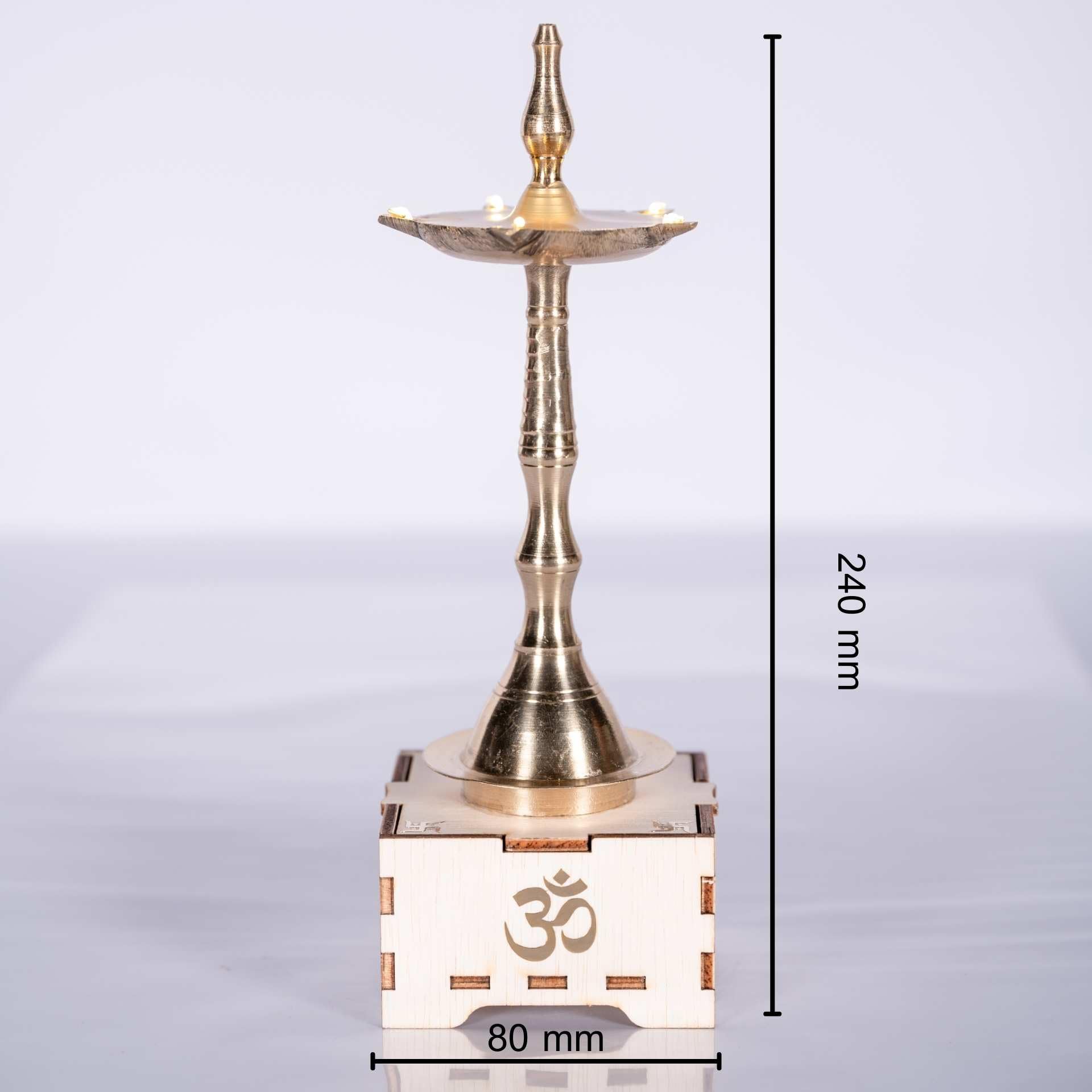 SolarBasket Akhand Solar Diya for Puja,Temple,Home Decoration 5 Bati(Vat) Battery Operated Light Samai Gifting Diva for Pooja,LE