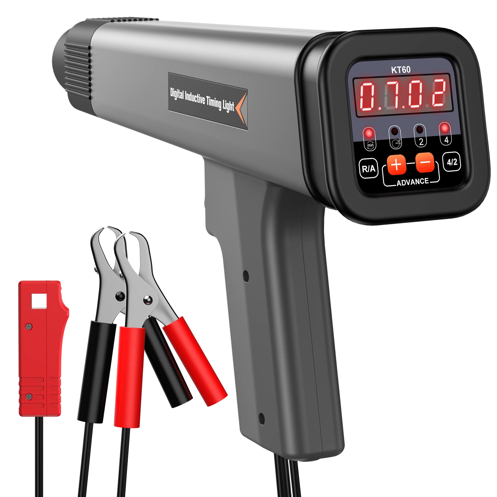 Kzyee Kt60 Engine Timing Light With Tachometer, Timing Light Automotive 12V For 2&4 Stroke Petrol Engine For Old Classical Cars, Motorcycles, Marine, Agricultural Machinery