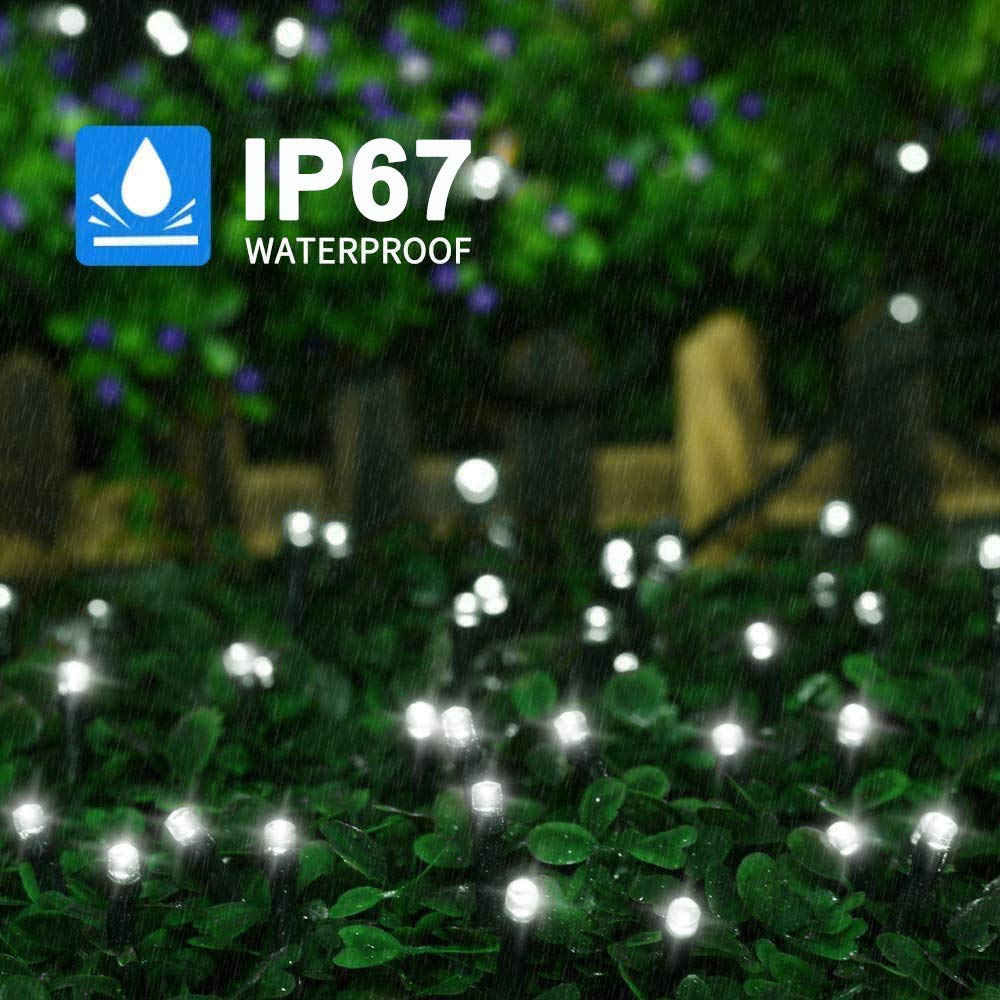 XUNXMAS Christmas String Lights 800 LED 327ft 8 Modes Timer Cool White Polyvinyl Chloride Model JT-EL/FC300V0200-C
