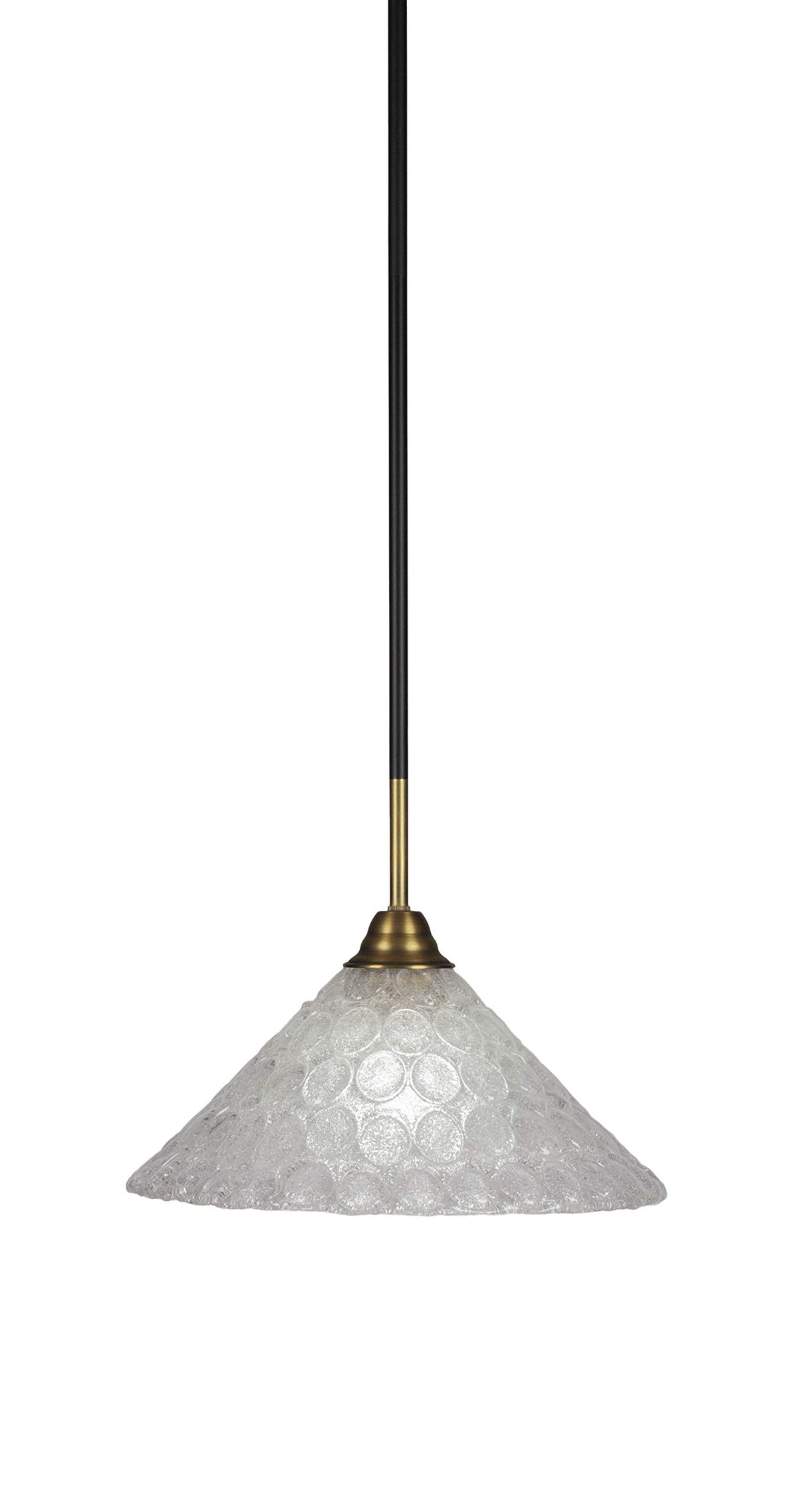 Toltec Lighting Paramount 1 Light Mini Pendant in Matte Black & Brass (3401-MBBR-441)