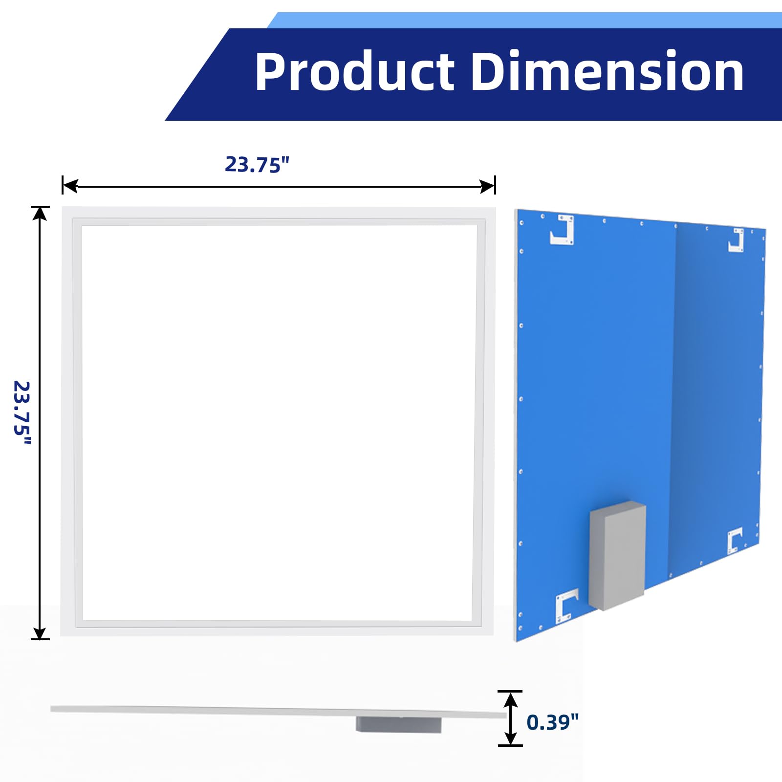 2X2 Led Flat Panel Light,5000K Lighting For Office,45W 2X2 Ft Drop Ceiling Led Light Panel,Recessed Edge-Lit 0-10V Dimmable 2X2