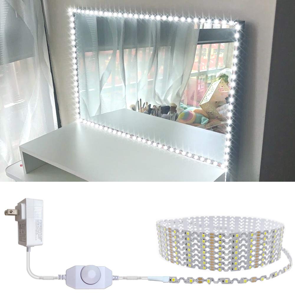 ZOKON 13ft LED Vanity Mirror Lights Kit, Bendable, Adjustable, White, Model LY-M-L-01